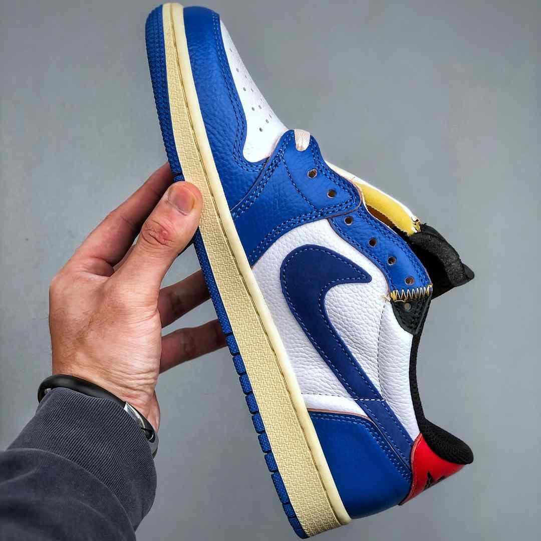 Union LA x Air Jordan 1 Low “White Blue Patchwork” HQ6998-146 - DesignerGu