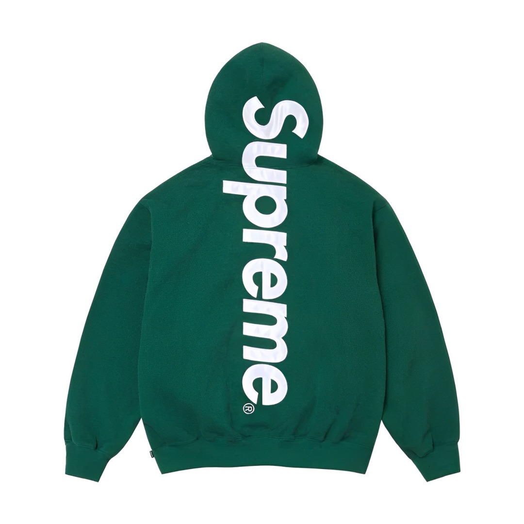 Supreme Satin Appliqué Hooded Sweatshirt - DesignerGu