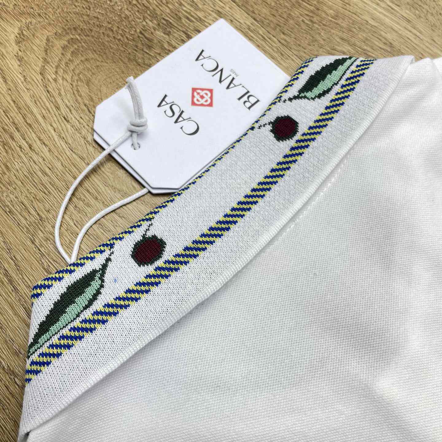 Casablanca Laurel Pique Short Sleeve Polo Shirt    c1097 - DesignerGu