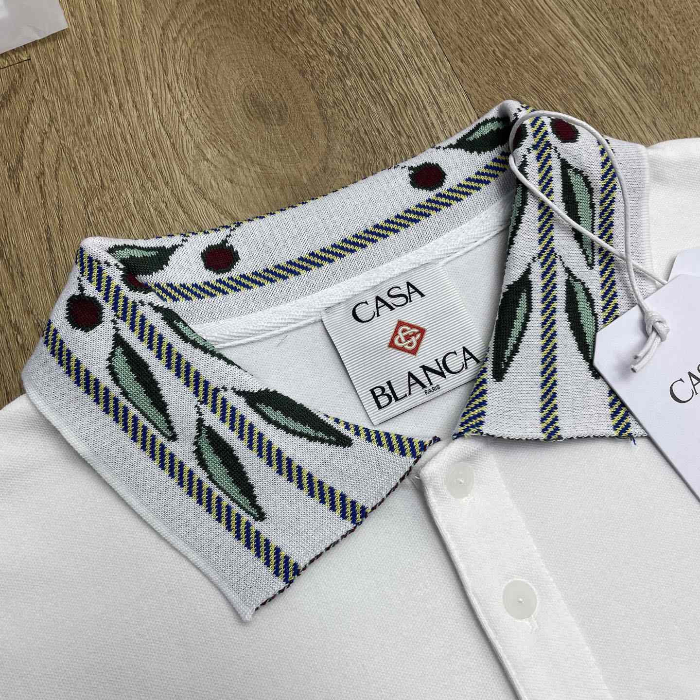 Casablanca Laurel Pique Short Sleeve Polo Shirt    c1097 - DesignerGu