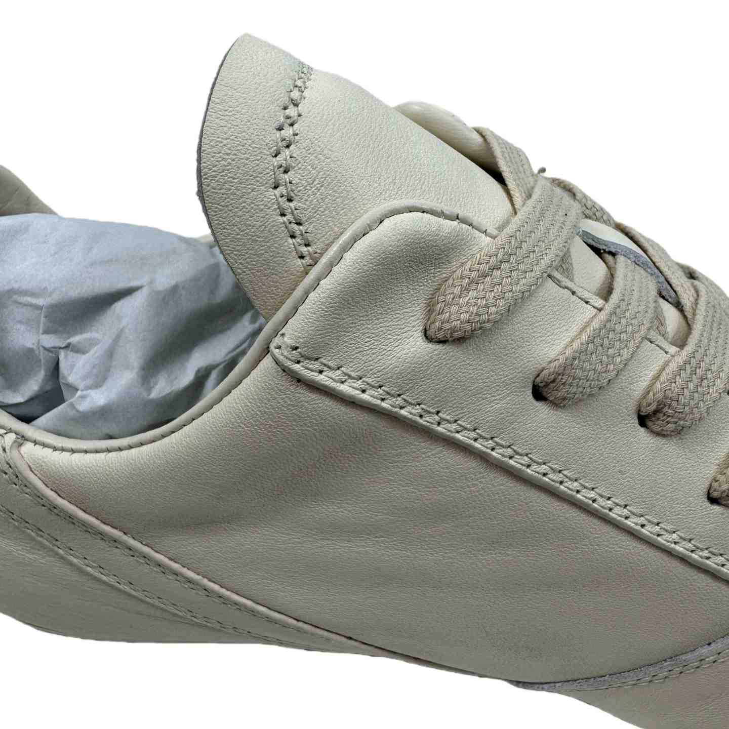 Rick Owens Minimal Sneak Leather Panel Sneakers - DesignerGu