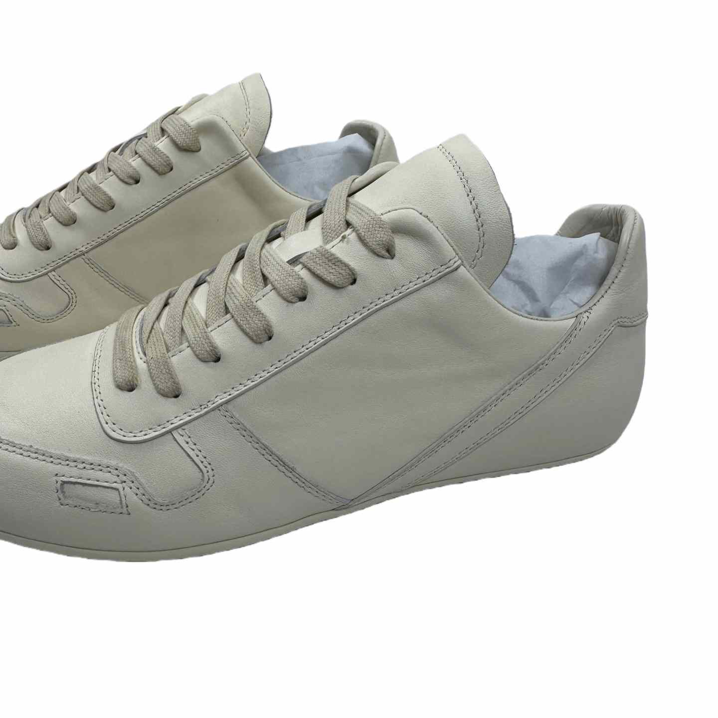Rick Owens Minimal Sneak Leather Panel Sneakers - DesignerGu