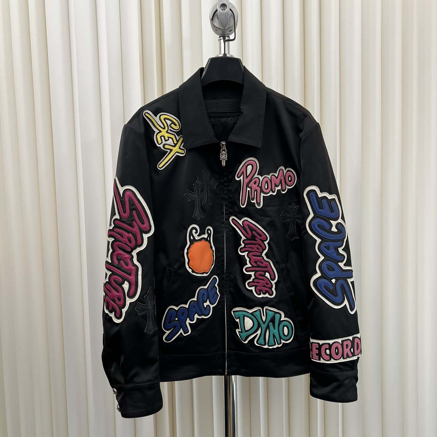 Chrome Hearts Matty Boy Cross patch Zip Up Jacket  - DesignerGu