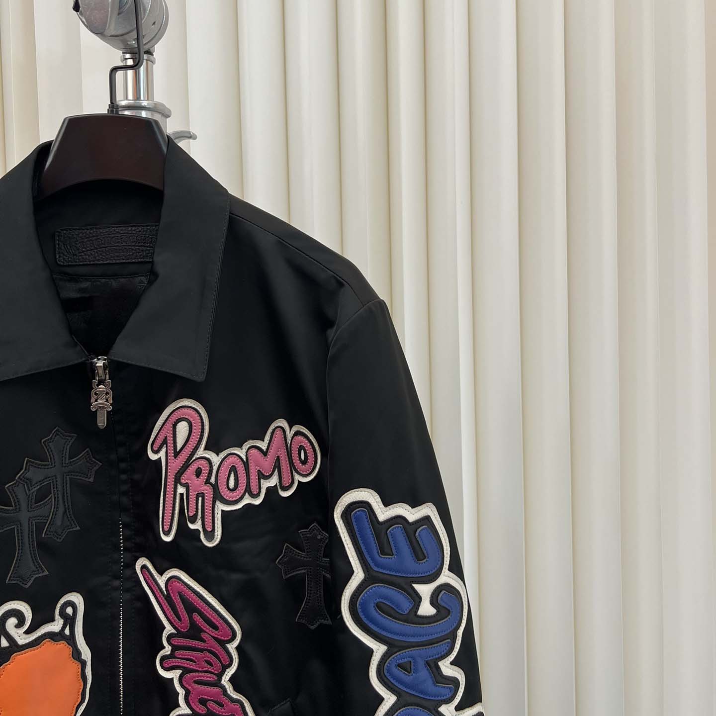 Chrome Hearts Matty Boy Cross patch Zip Up Jacket  - DesignerGu