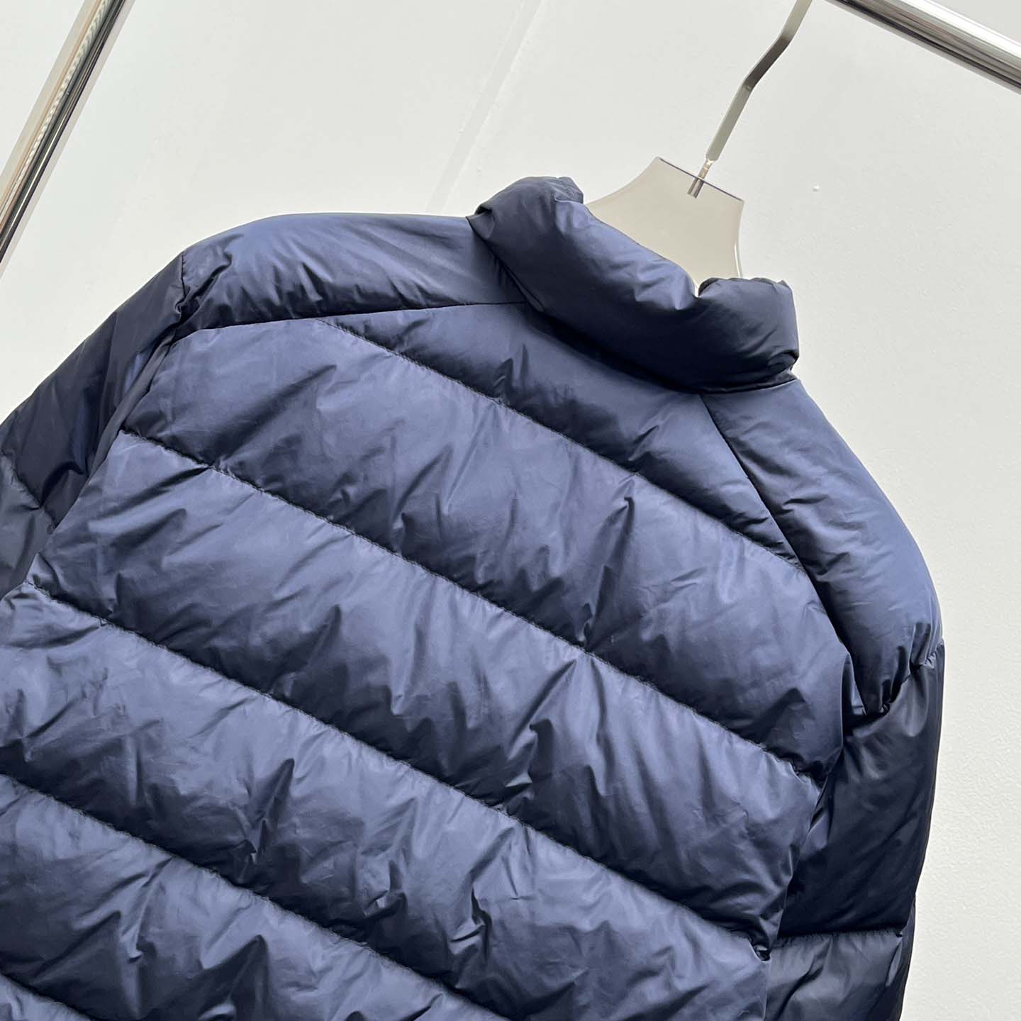 Prada Re-nylon Down Jacket In Navy Blue - DesignerGu
