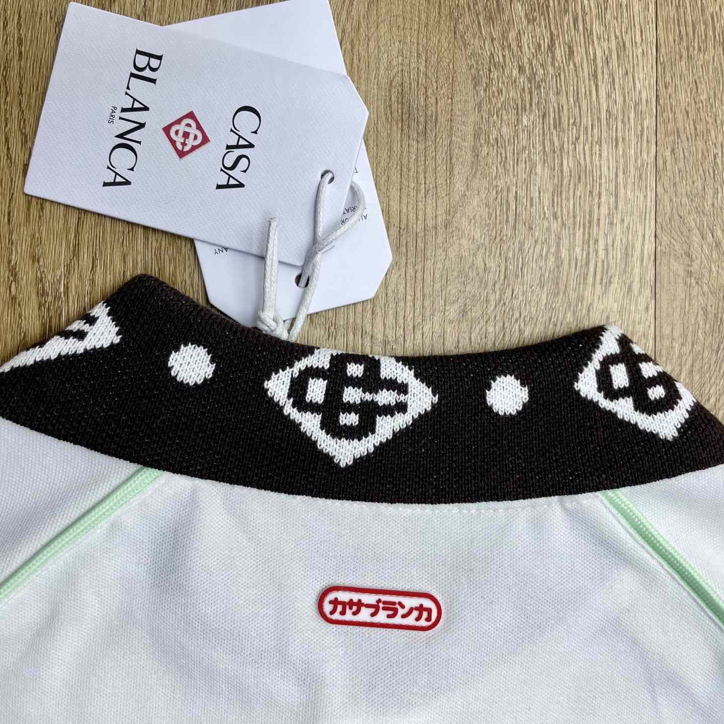 Casablanca Chenille Collar Raglan Polo Shirt   c1106 - DesignerGu