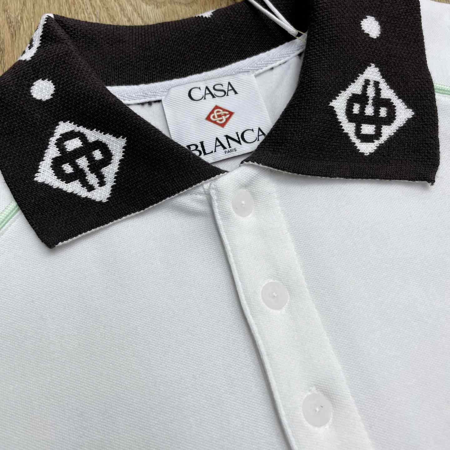 Casablanca Chenille Collar Raglan Polo Shirt   c1106 - DesignerGu