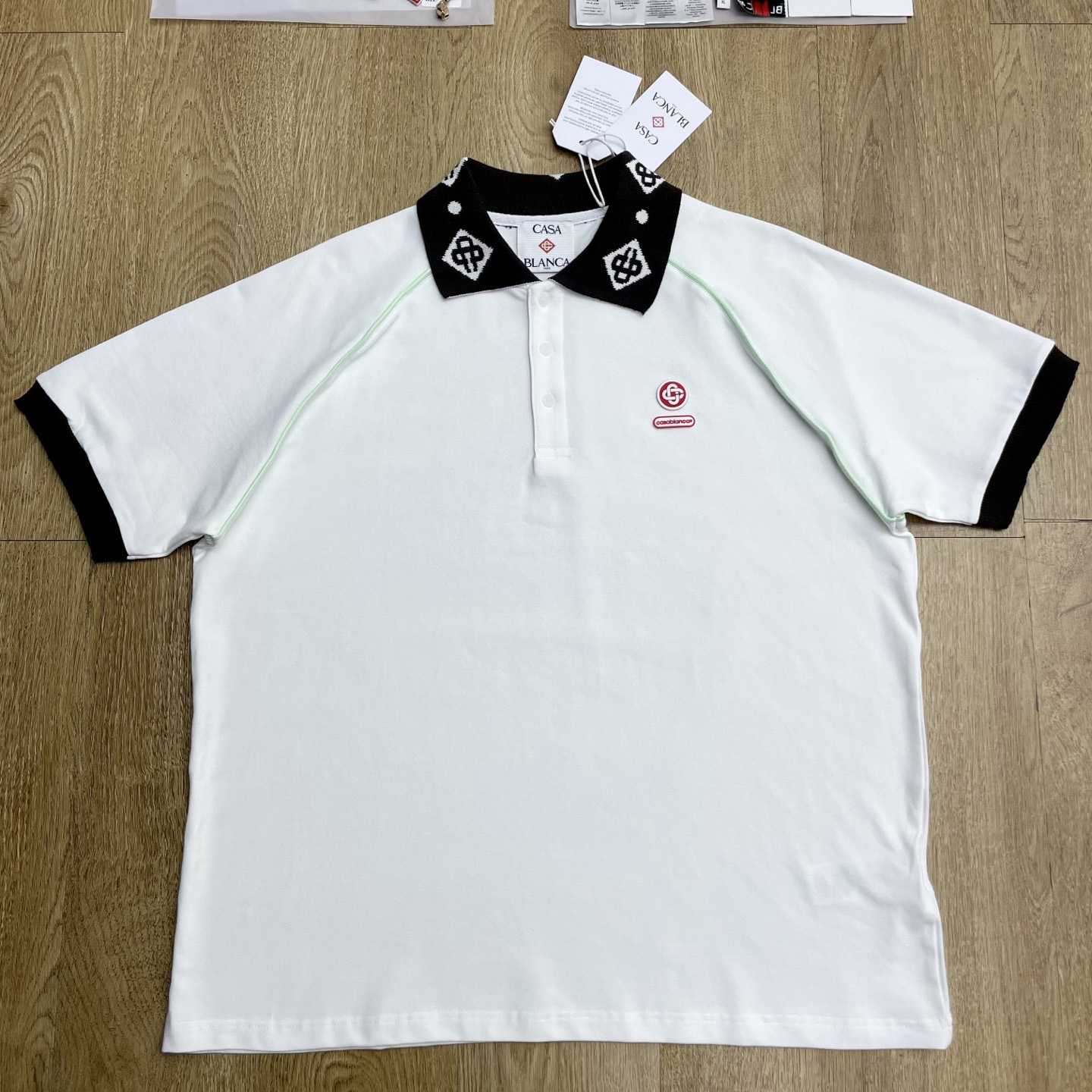 Casablanca Chenille Collar Raglan Polo Shirt   c1106 - DesignerGu