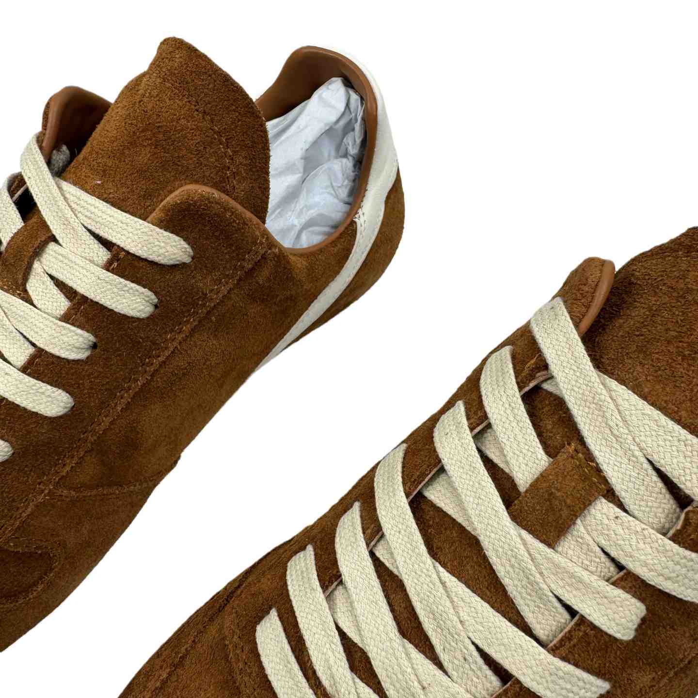 Rick Owens Minimal Sneak Suede Leather Panel Sneakers - DesignerGu