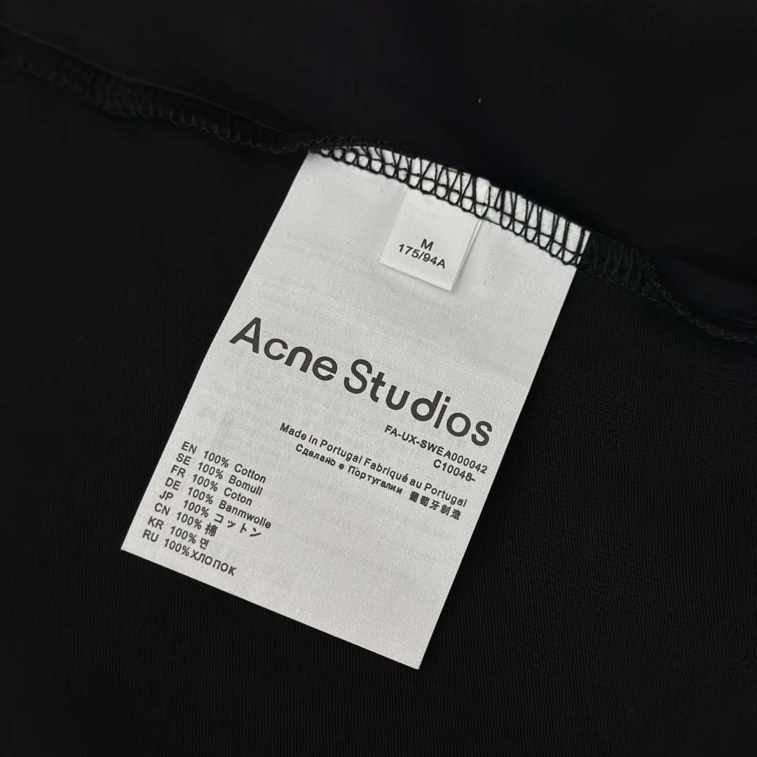 Acne Studios Logo T-shirt-Faded black - DesignerGu