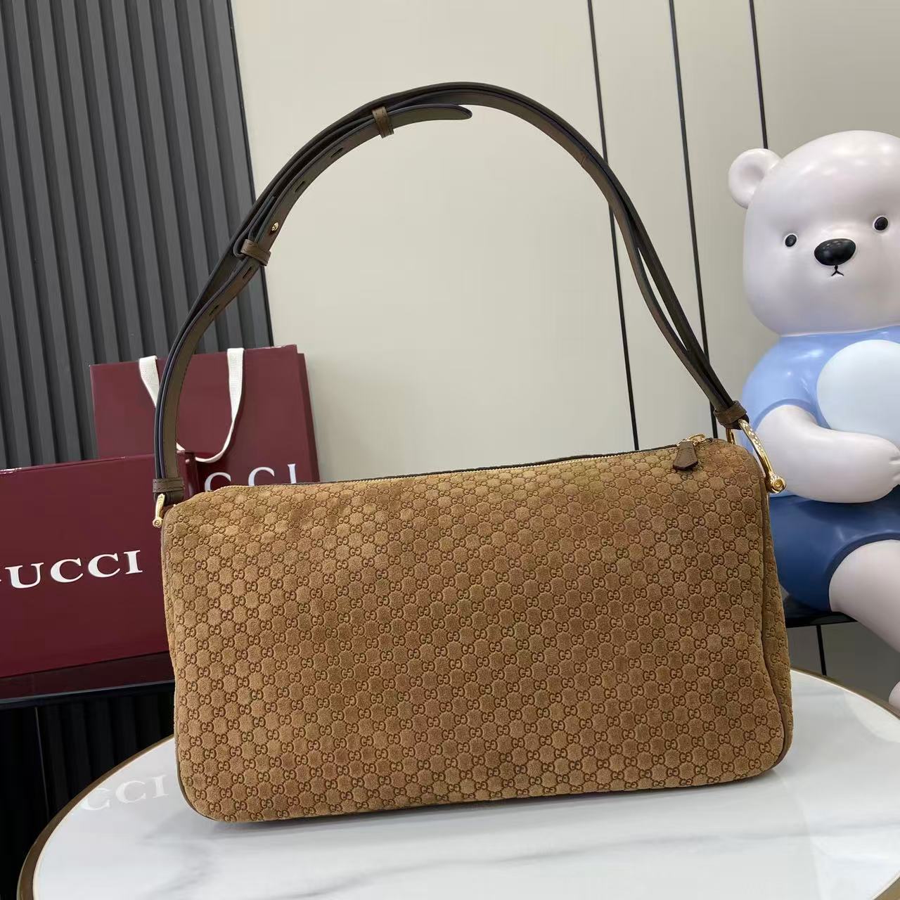 Gucci Half Horsebit Large Shoulder Bag - DesignerGu