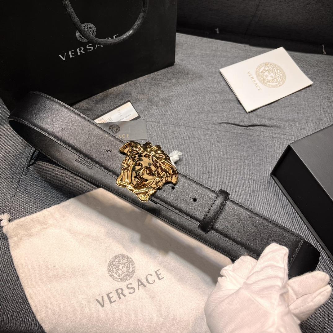 Versace Leather Belt   40mm - DesignerGu