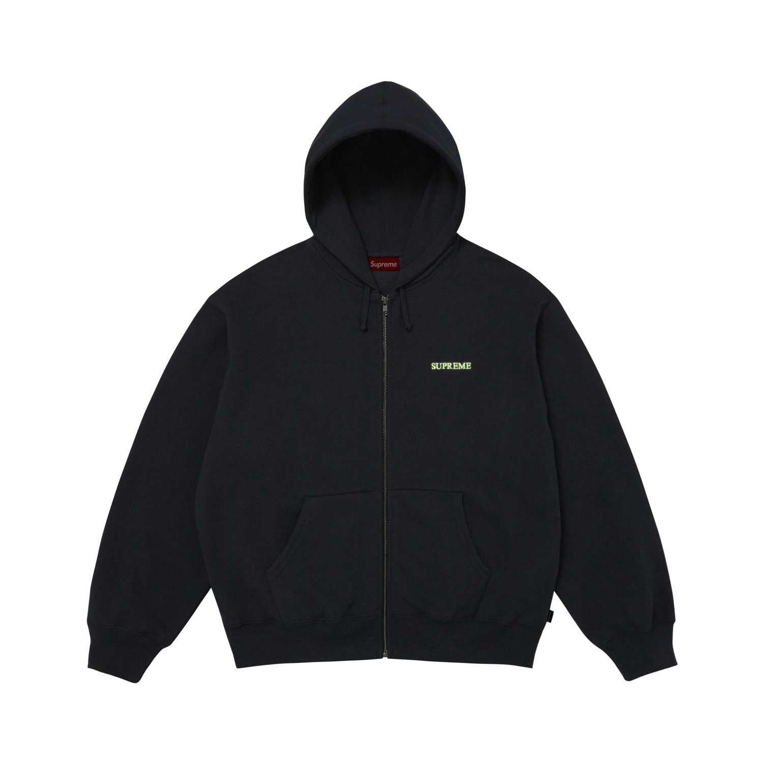 Supreme Idgaf Zip Up Hooded Sweatshirt 'Black' - DesignerGu