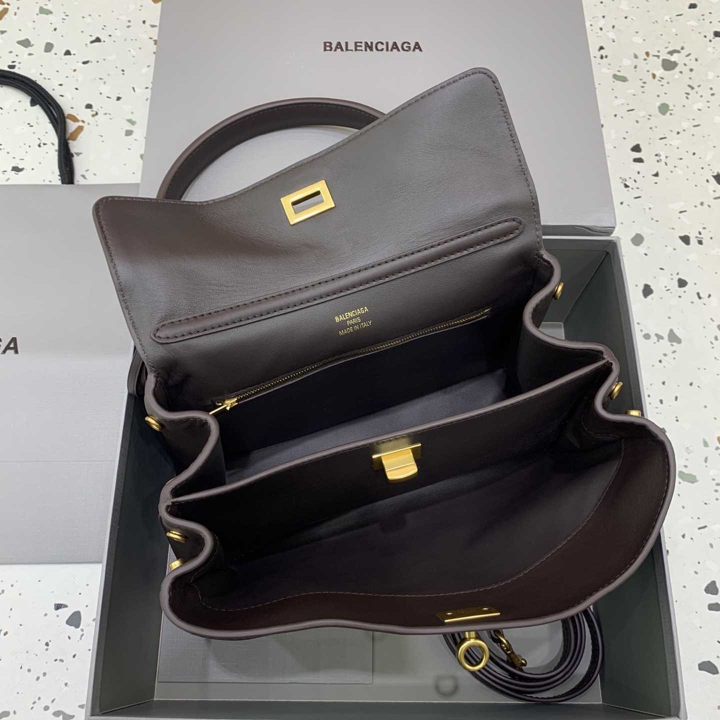 Balenciaga Rodeo Handbag Small In Espresso - DesignerGu