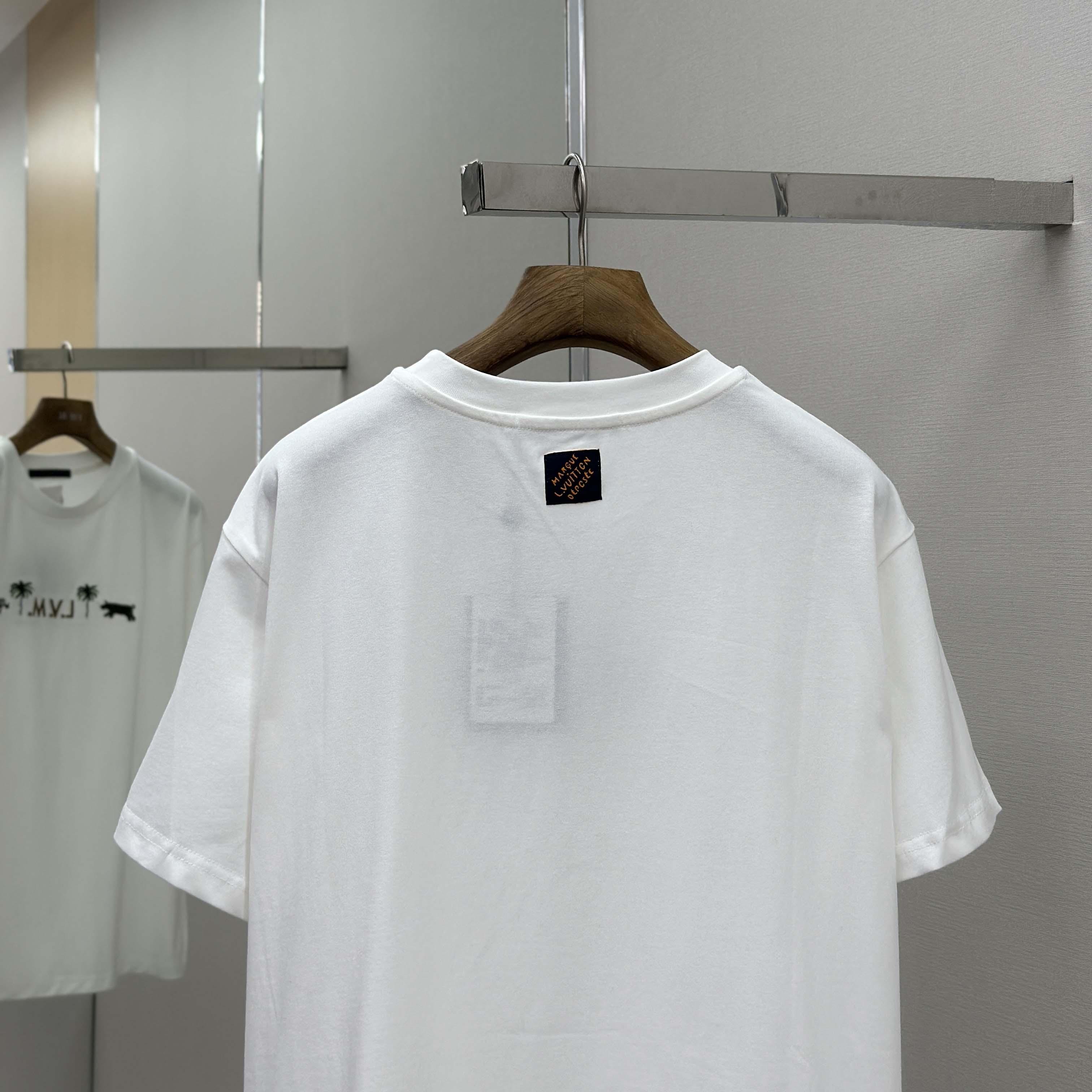 Louis Vuitton LV x The Darjeeling Limited Embroidered Short-Sleeved crewneck   1AJVQK - DesignerGu