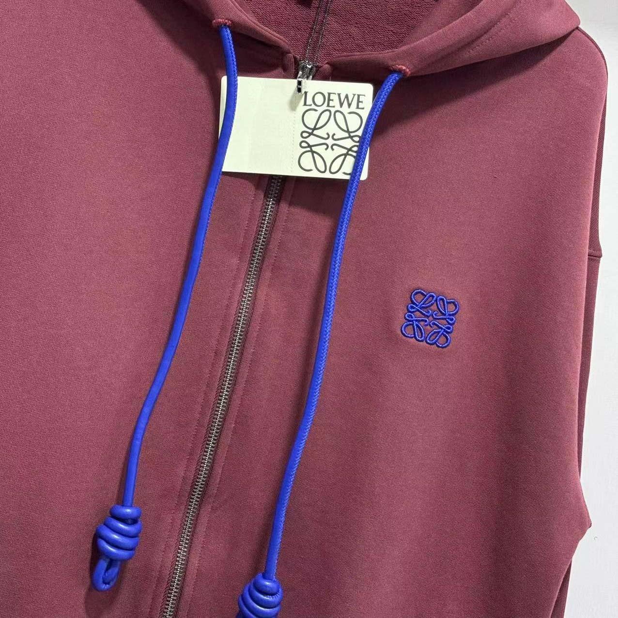 Loewe Zip-up Hoodie In Cotton - DesignerGu