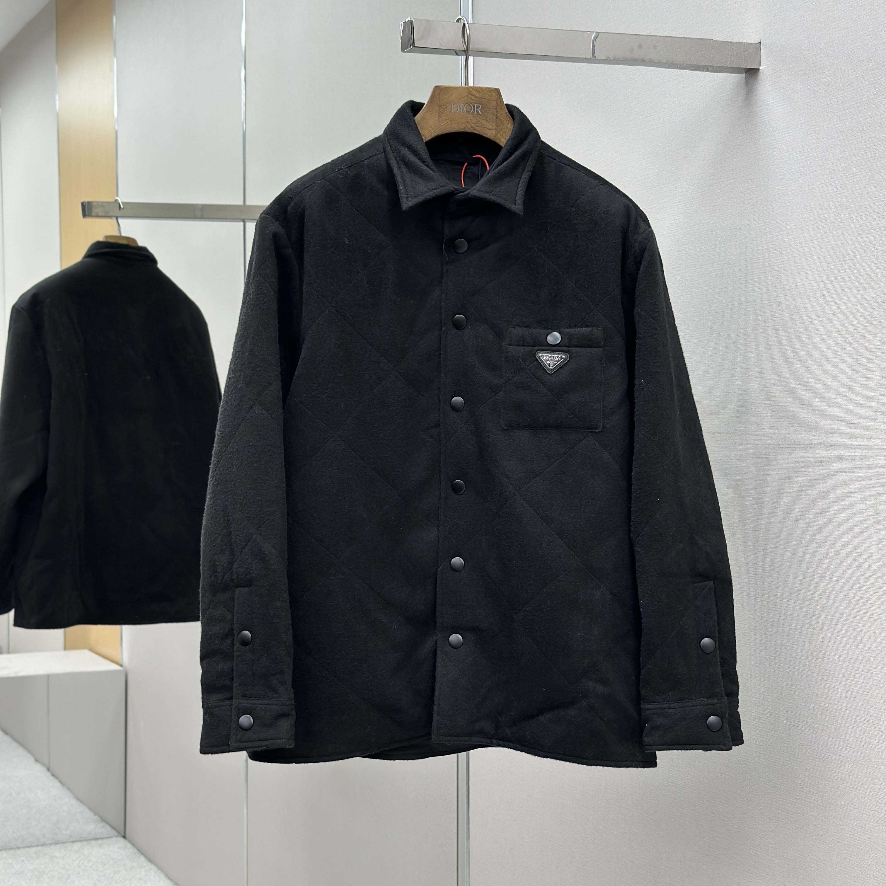Prada Quilted Cashmere Shirt - DesignerGu
