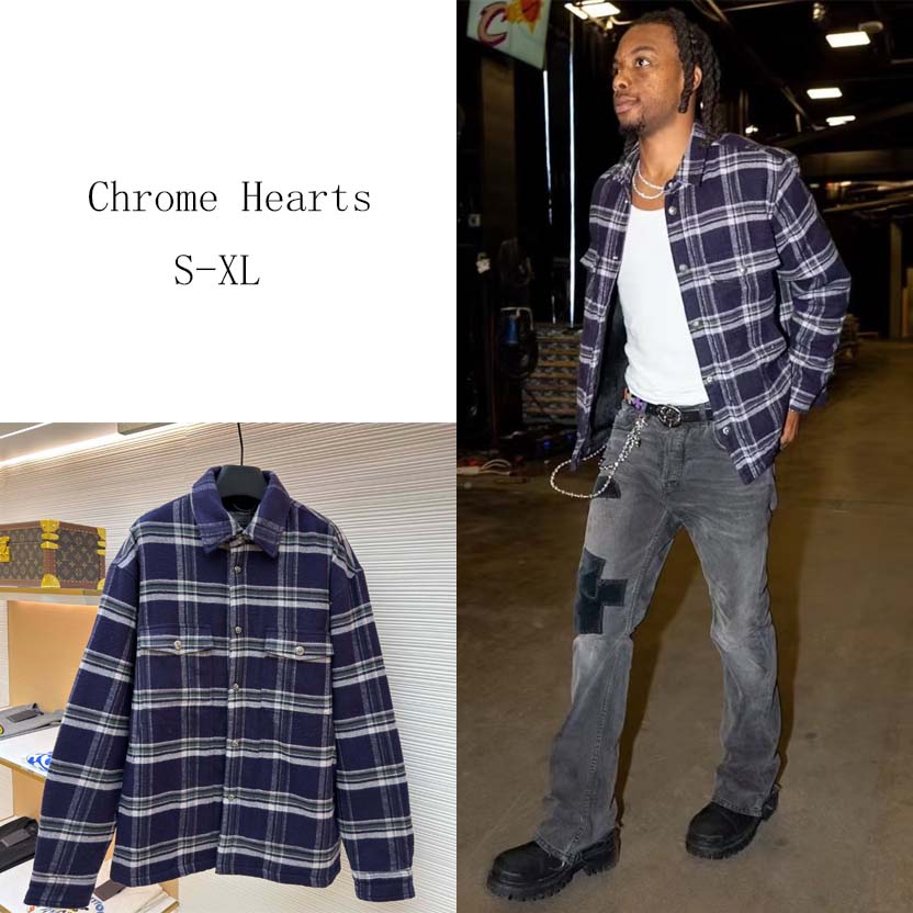 Chrome Hearts Work Dog Pile Lined Flannel Shirt Jacket  - DesignerGu
