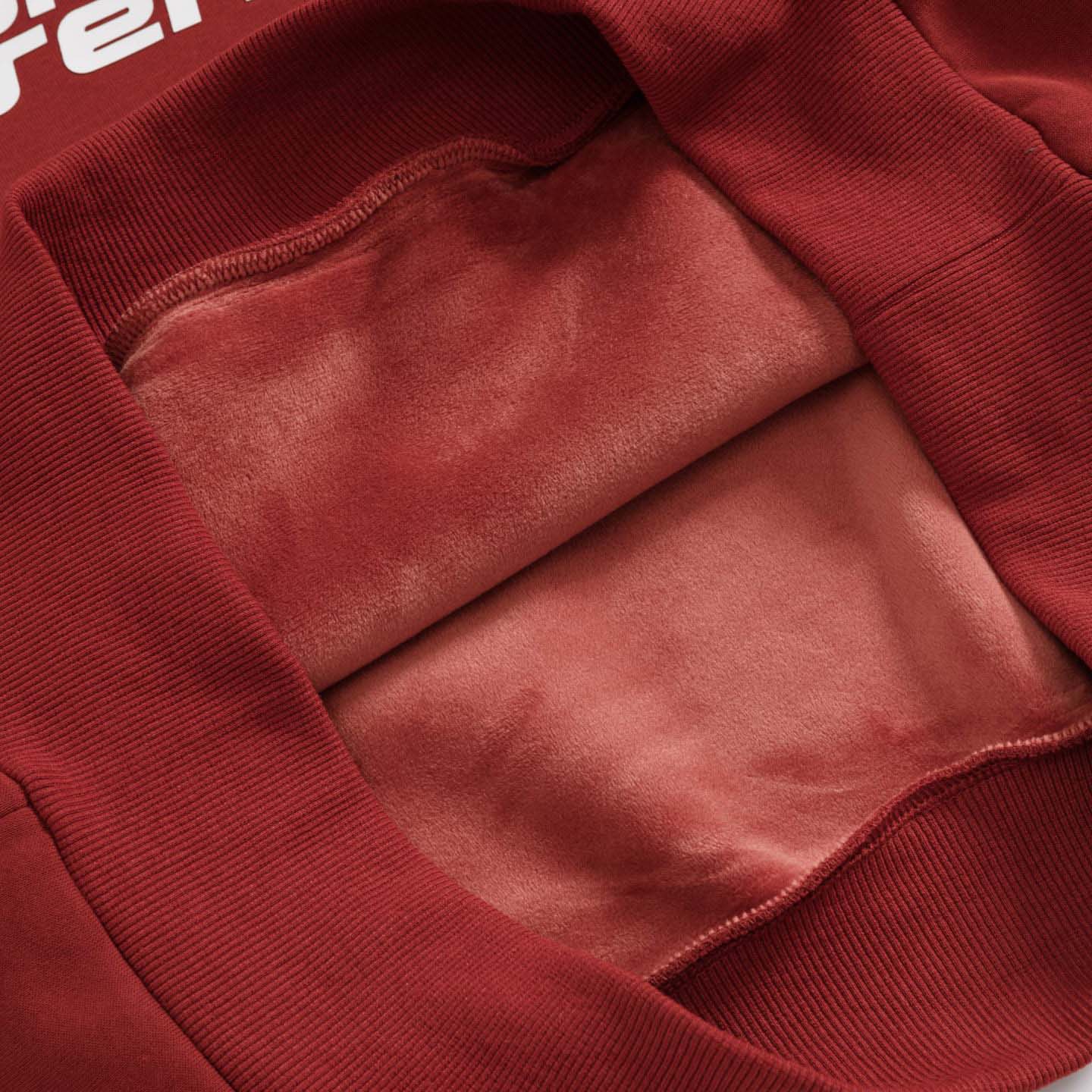 Fear of God Essentials Crimson Cropped Relaxed Hoodie - DesignerGu