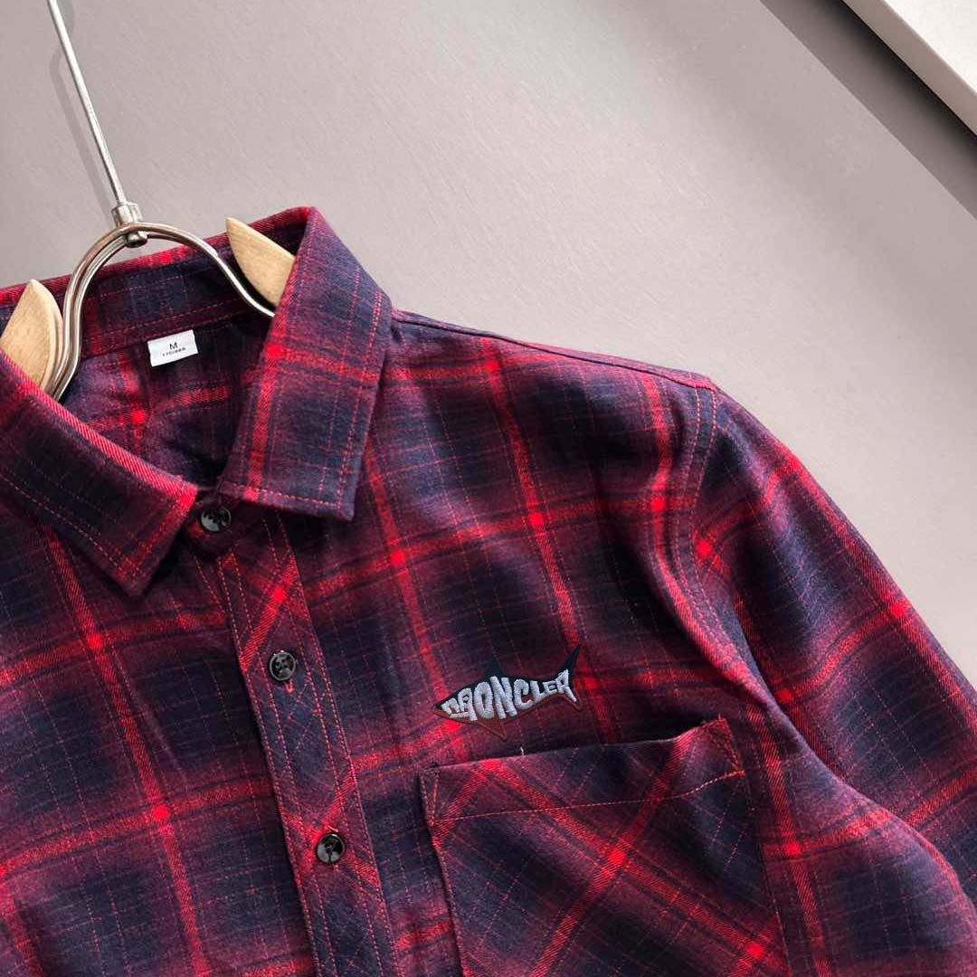 Moncler Checked Cotton Shirt - DesignerGu