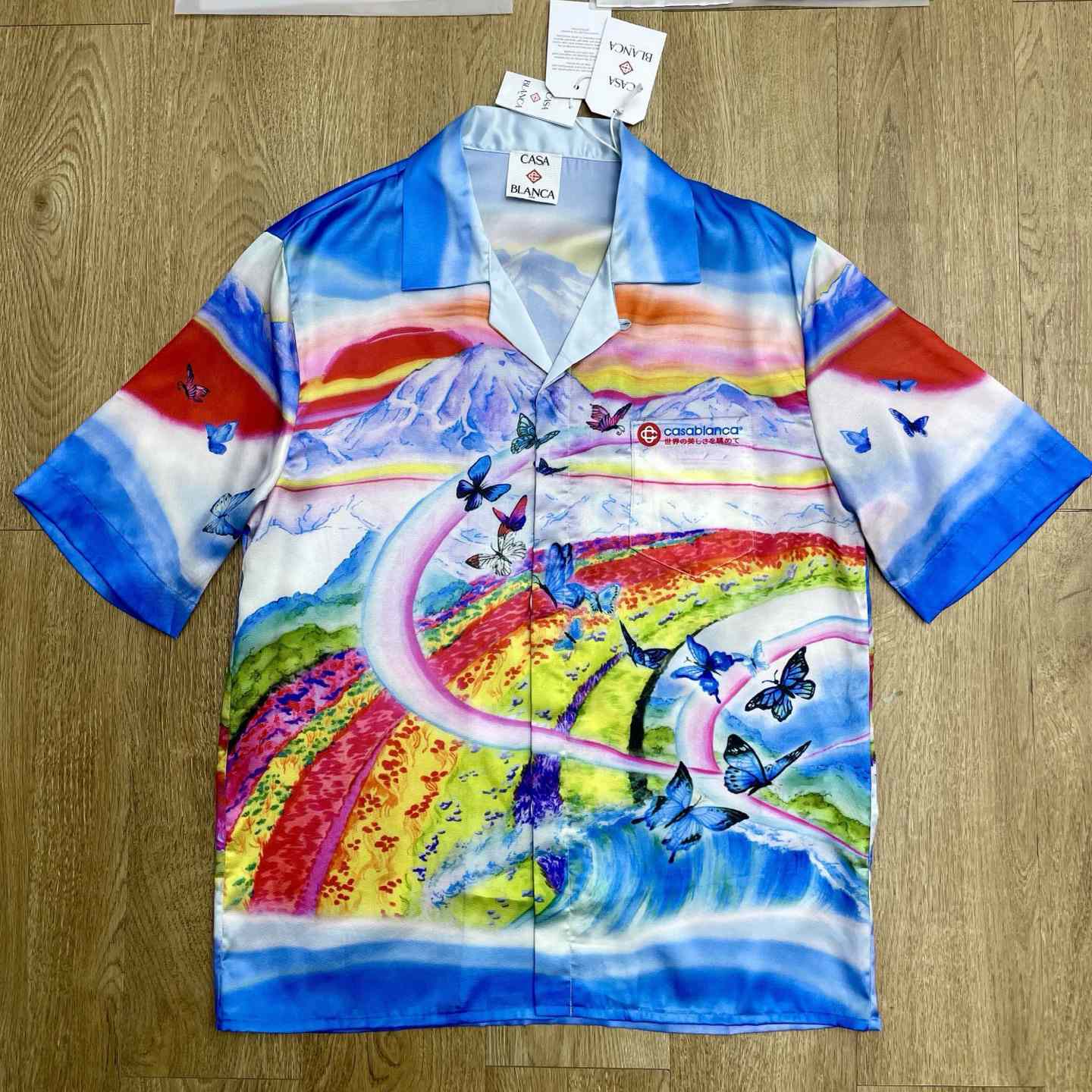 Casablanca Teacher Butterfly Landscape Shirt   CA3562 - DesignerGu