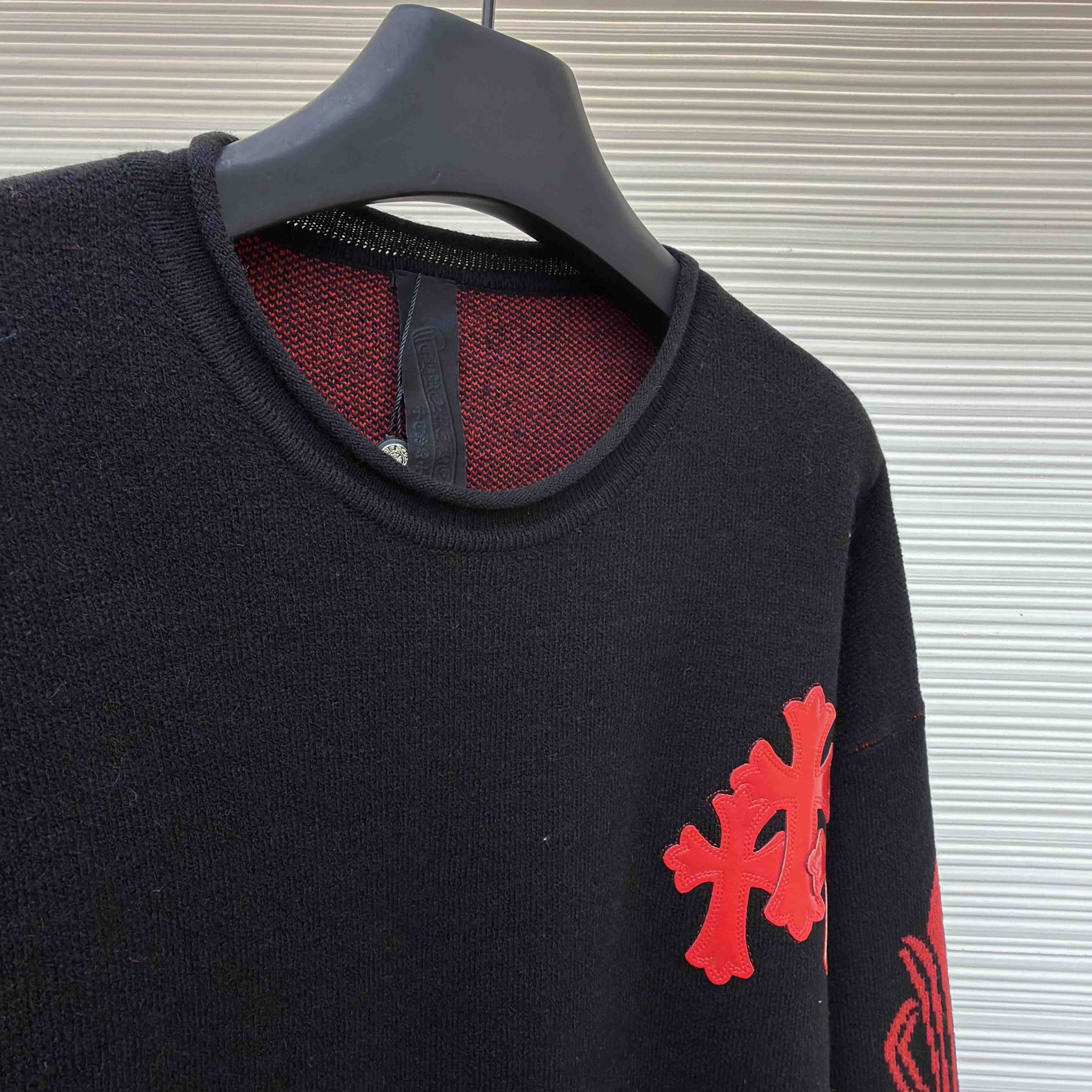 Chrome Hearts Cashmere Cross Patch Sweater  - DesignerGu