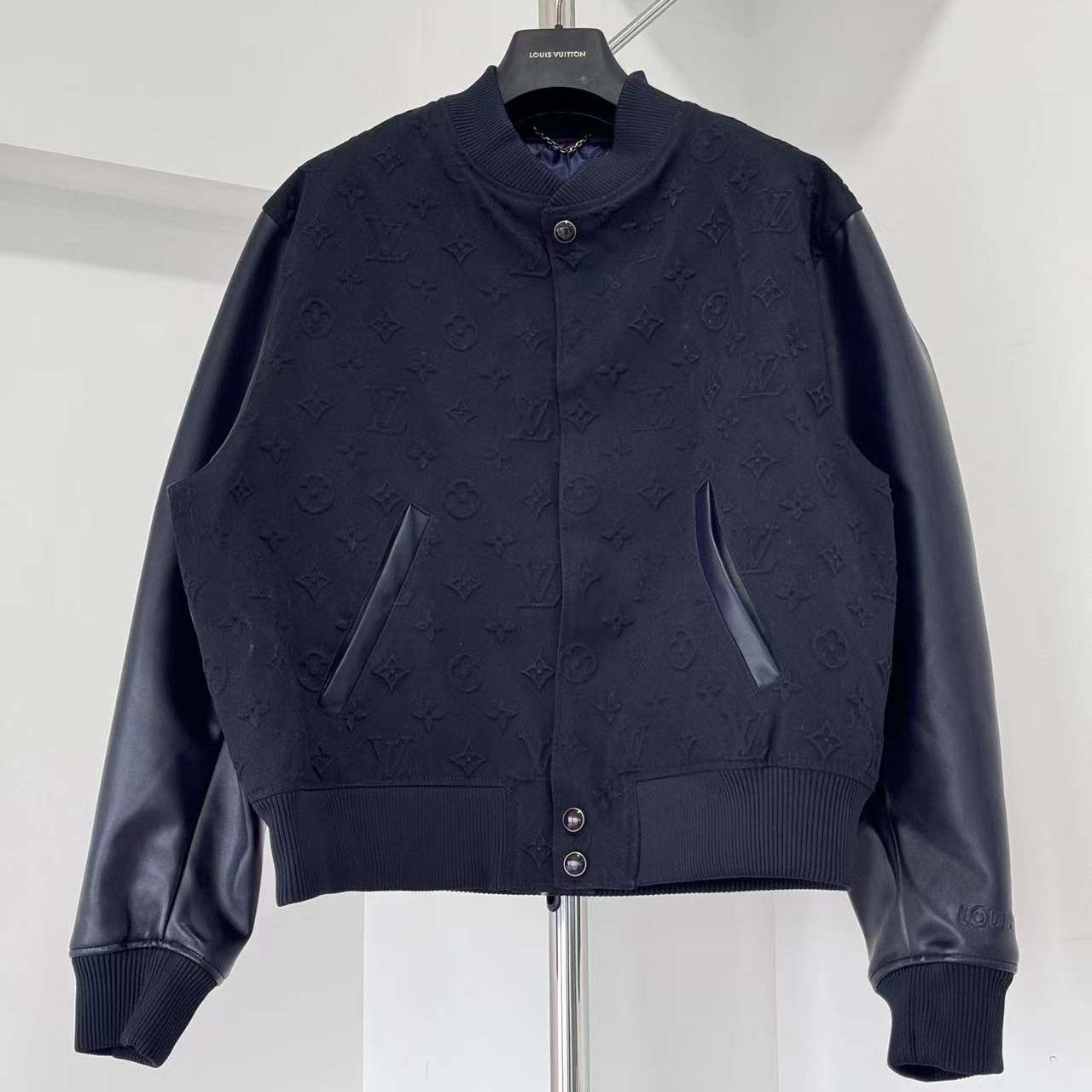 Louis Vuitton Embossed Monogram Cotton Varsity Jacket   - DesignerGu
