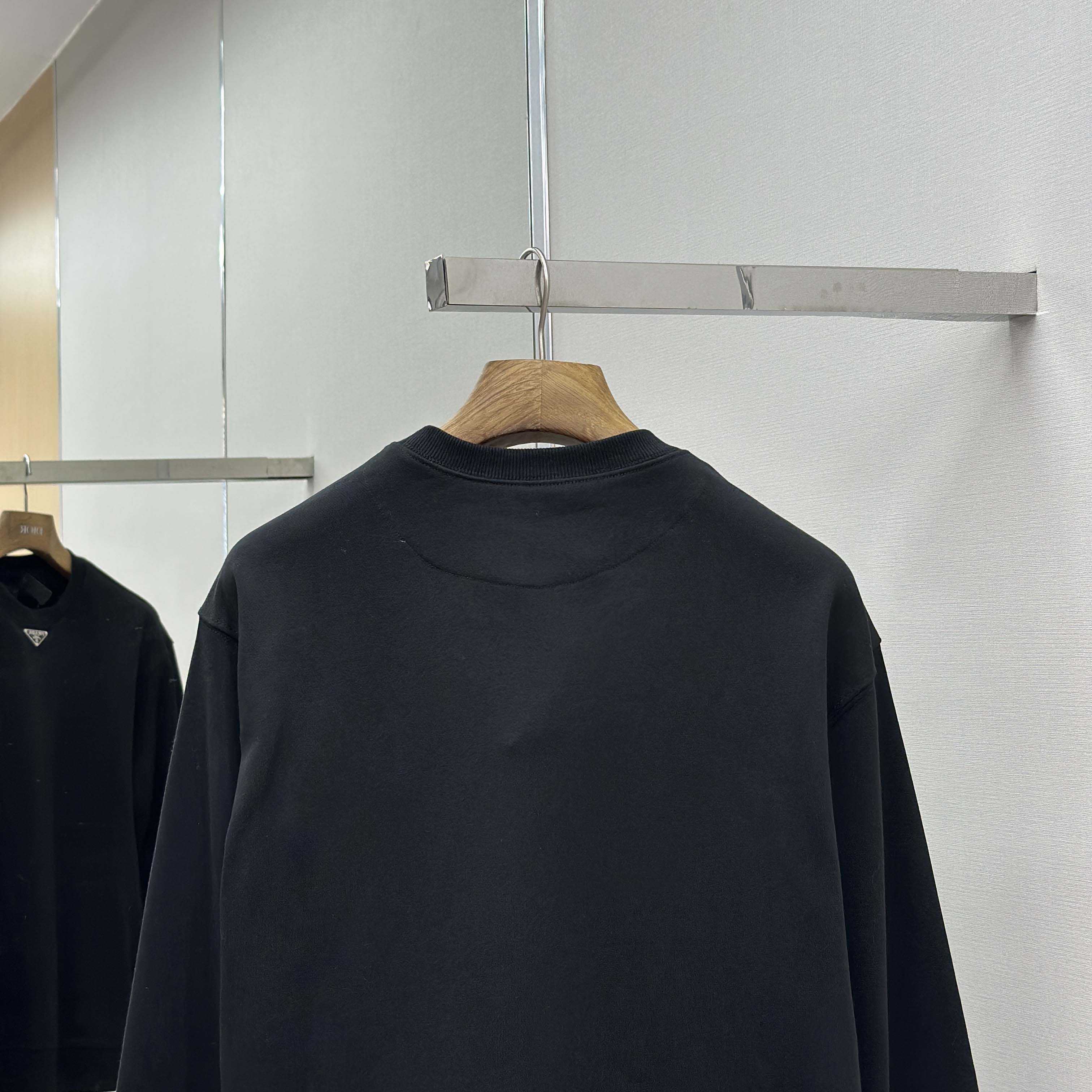 Prada Logo-plaque Technical Cotton Sweatshirt - DesignerGu