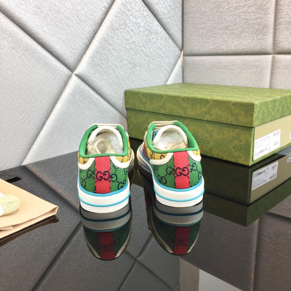 Gucci Multicolor GG Canvas Tennis 1977 Sneakers - DesignerGu