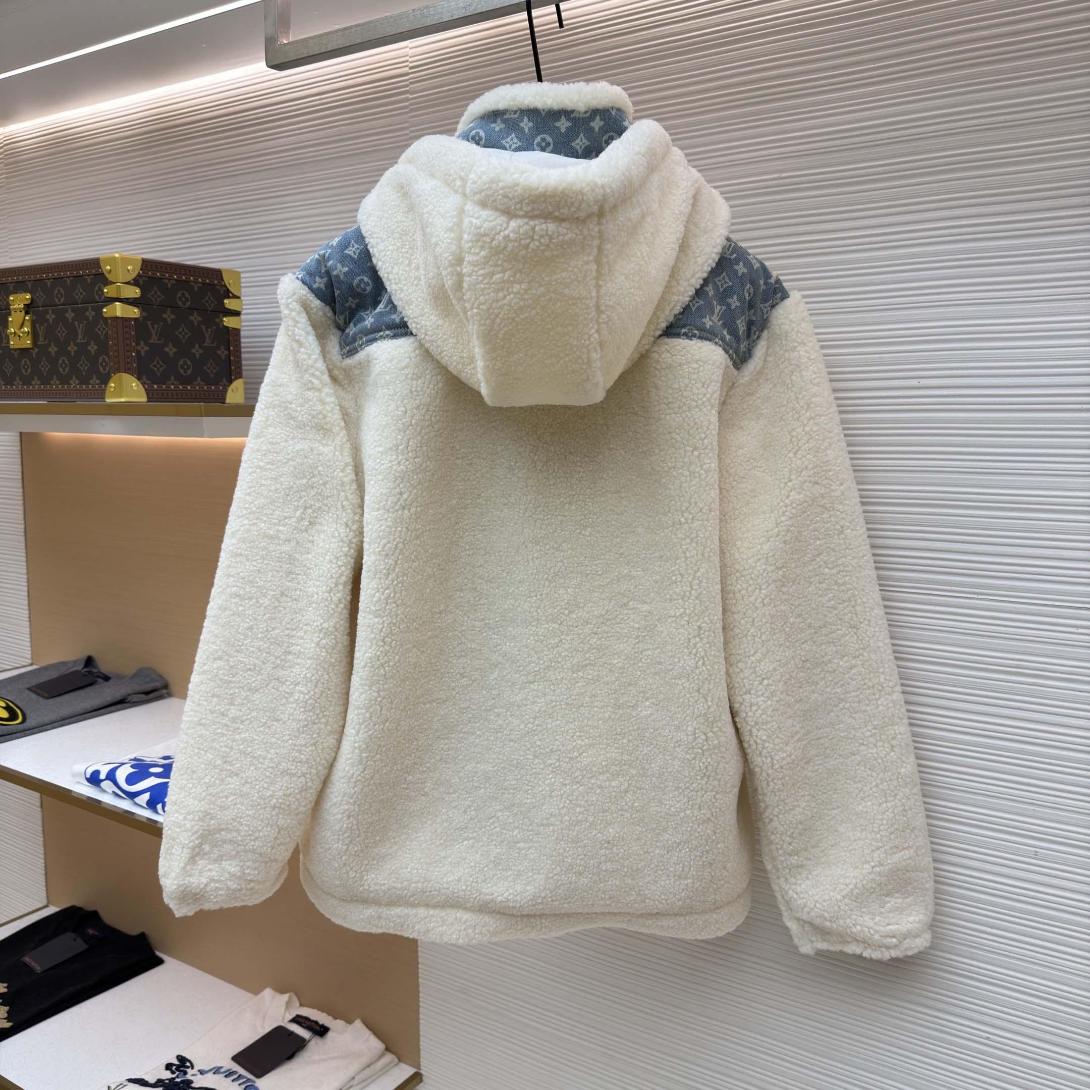 Louis Vuitton Monogram Accent Fleece Jacket - DesignerGu