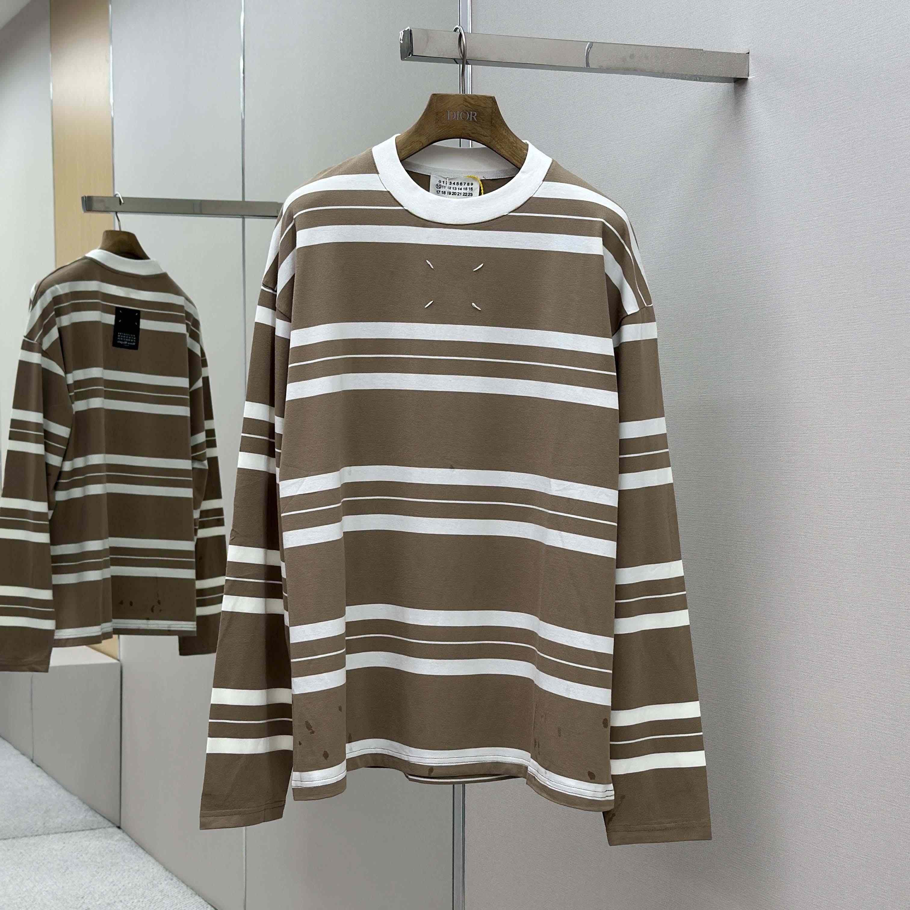 Maison Margiela Striped Long-sleeved - DesignerGu