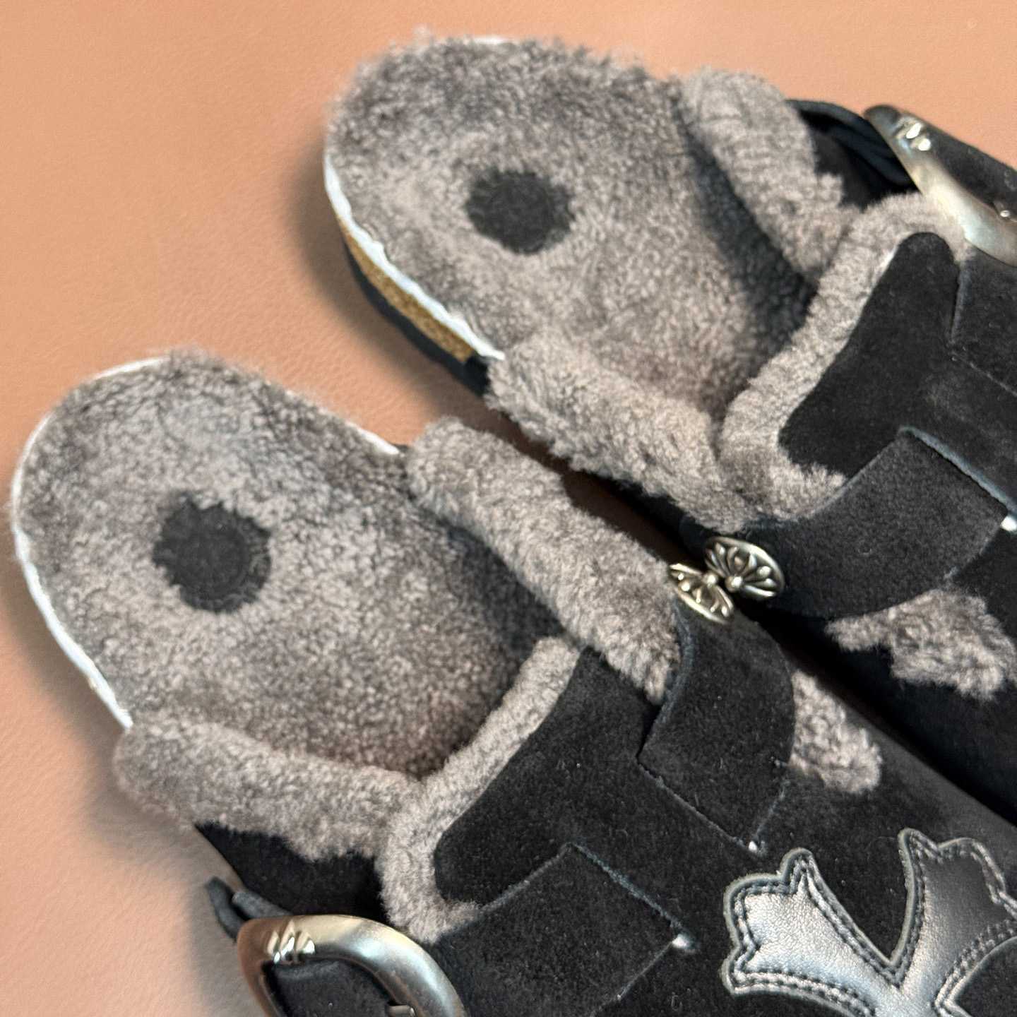 Chrome Hearts Birkenstock Boston Suede Sandals  - DesignerGu