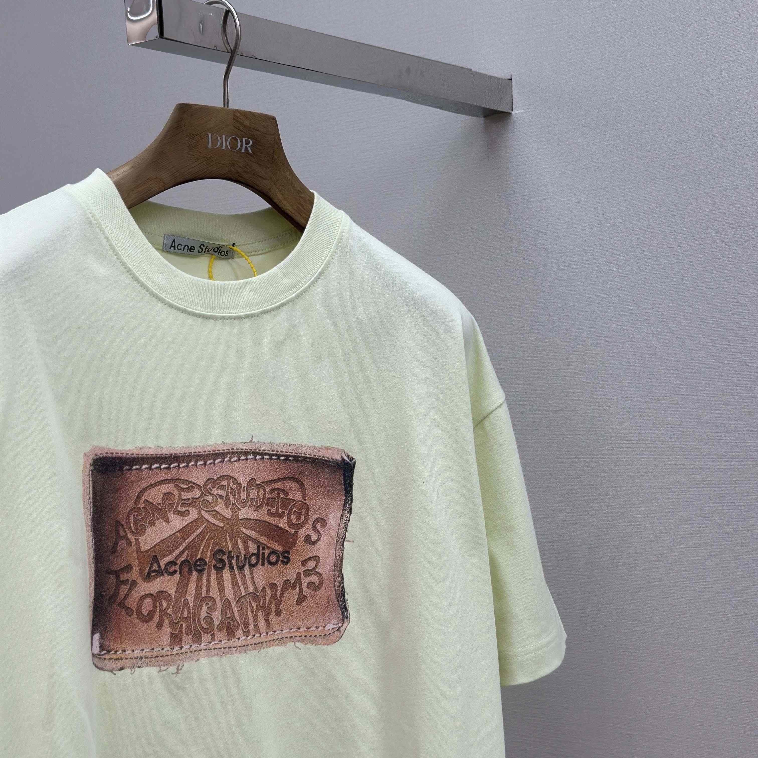 Acne Studios Logo T-shirt - Pistachio Green - DesignerGu