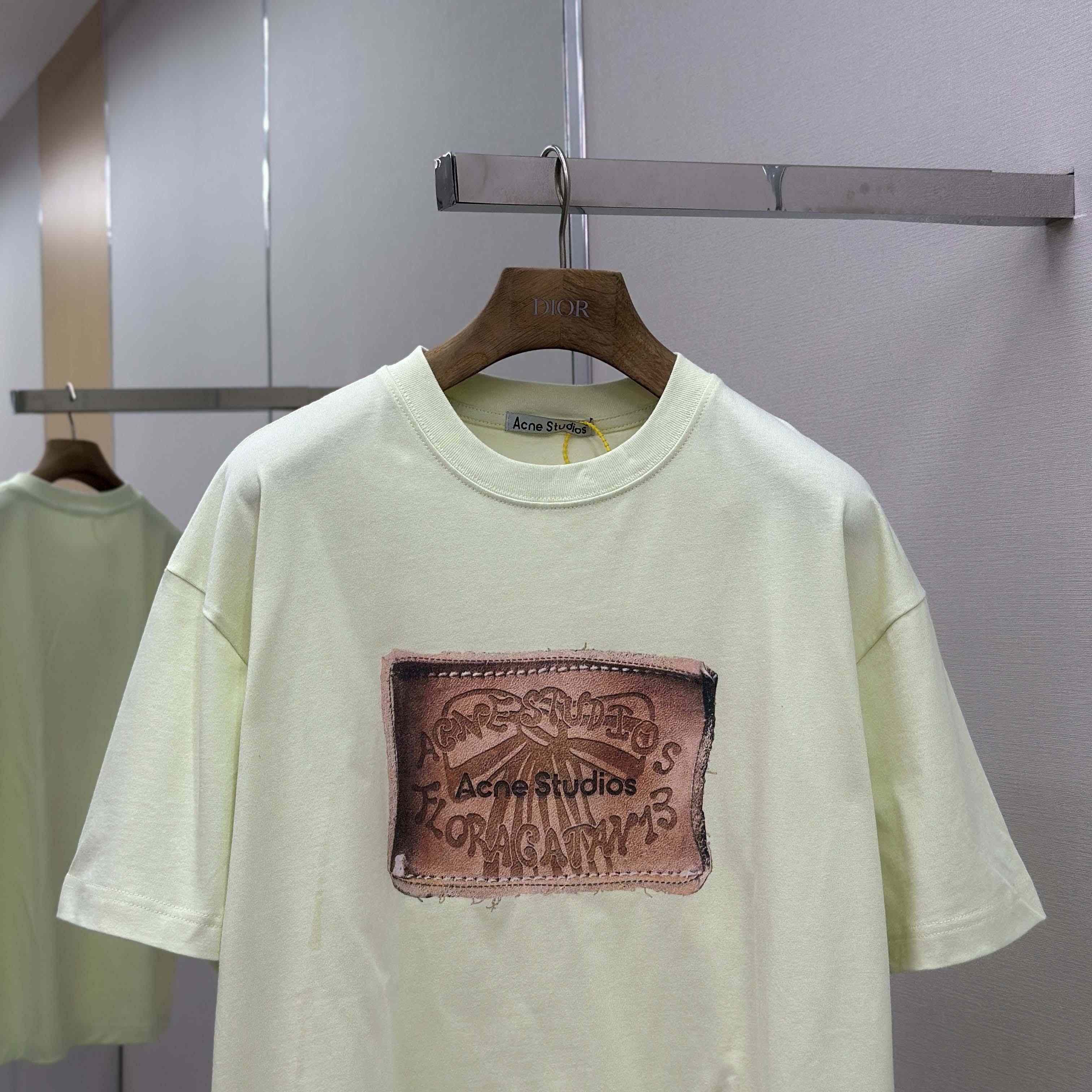 Acne Studios Logo T-shirt - Pistachio Green - DesignerGu