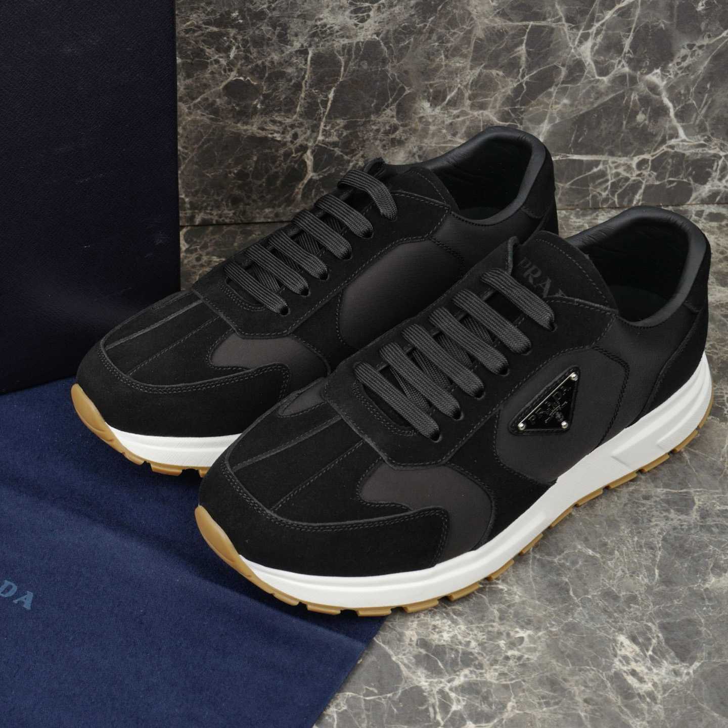 Prada Prax Suede And Re-Nylon Sneakers - DesignerGu
