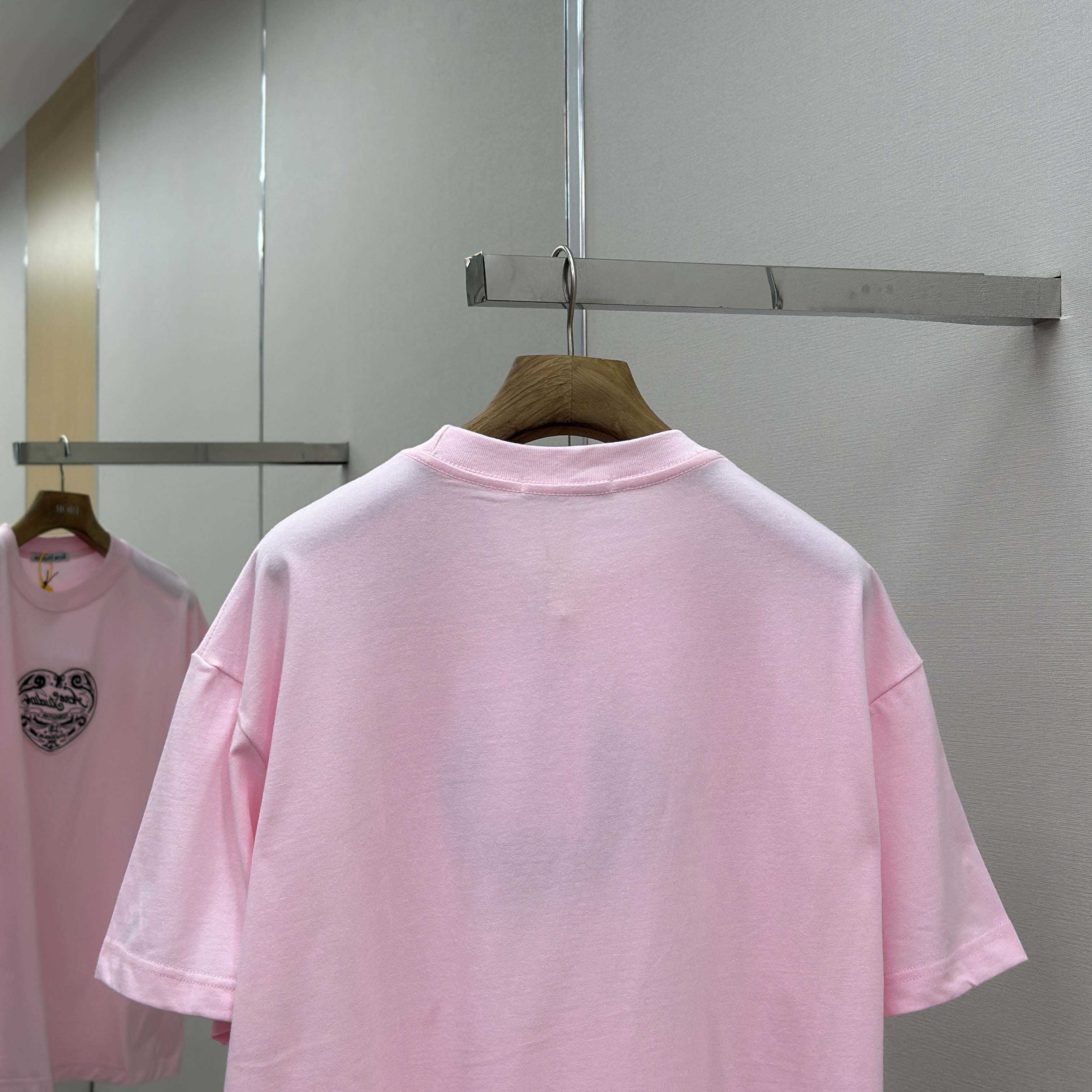 Acne Studios Logo T-shirt - Baby pink - DesignerGu