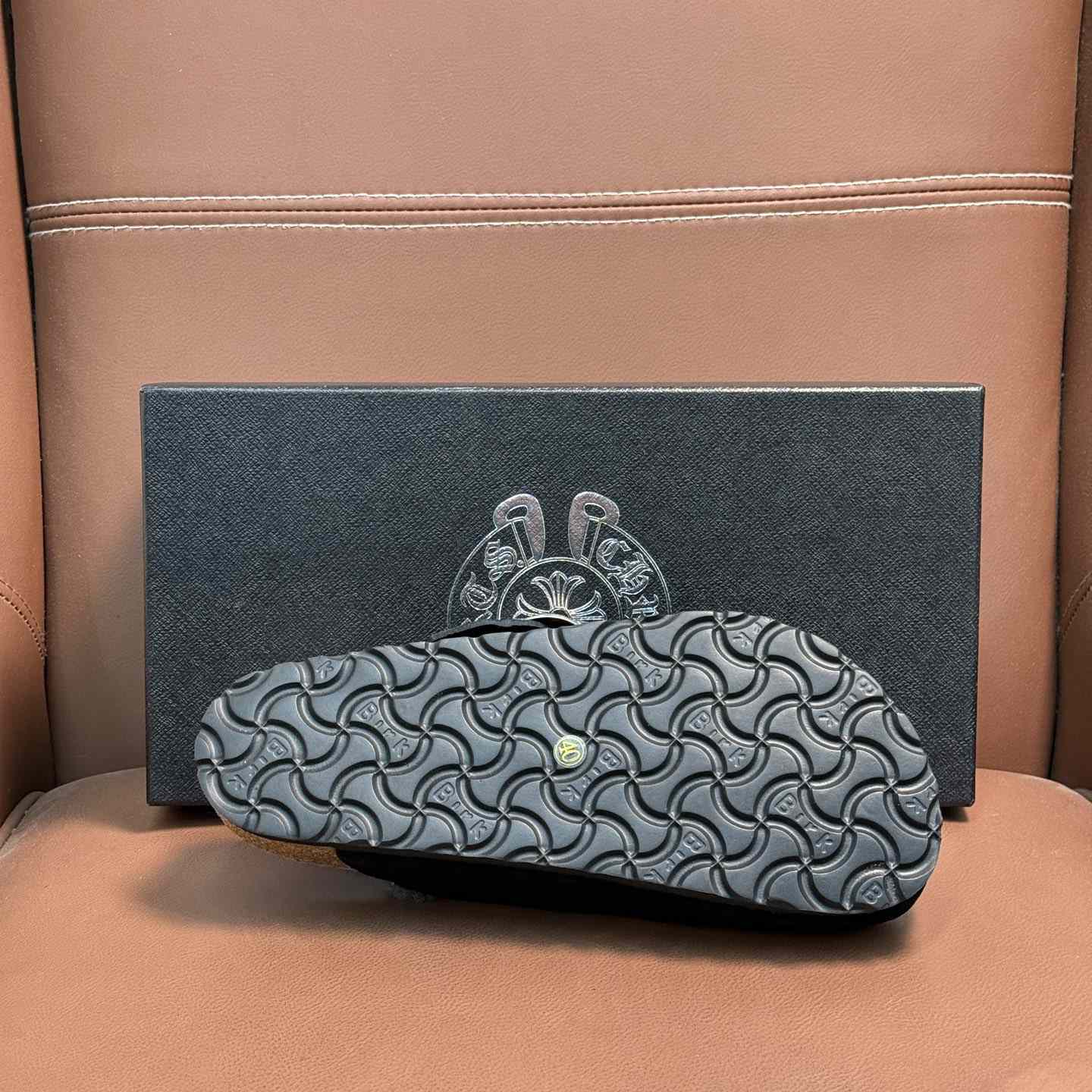 Chrome Hearts Birkenstock Boston Suede Sandals  - DesignerGu