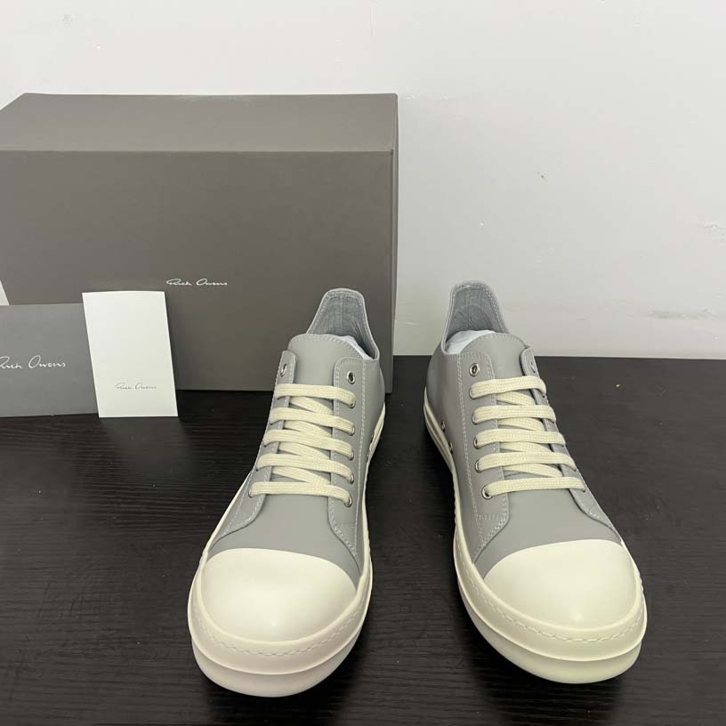 Rick Owens Lace-up Leather Sneakers  - DesignerGu