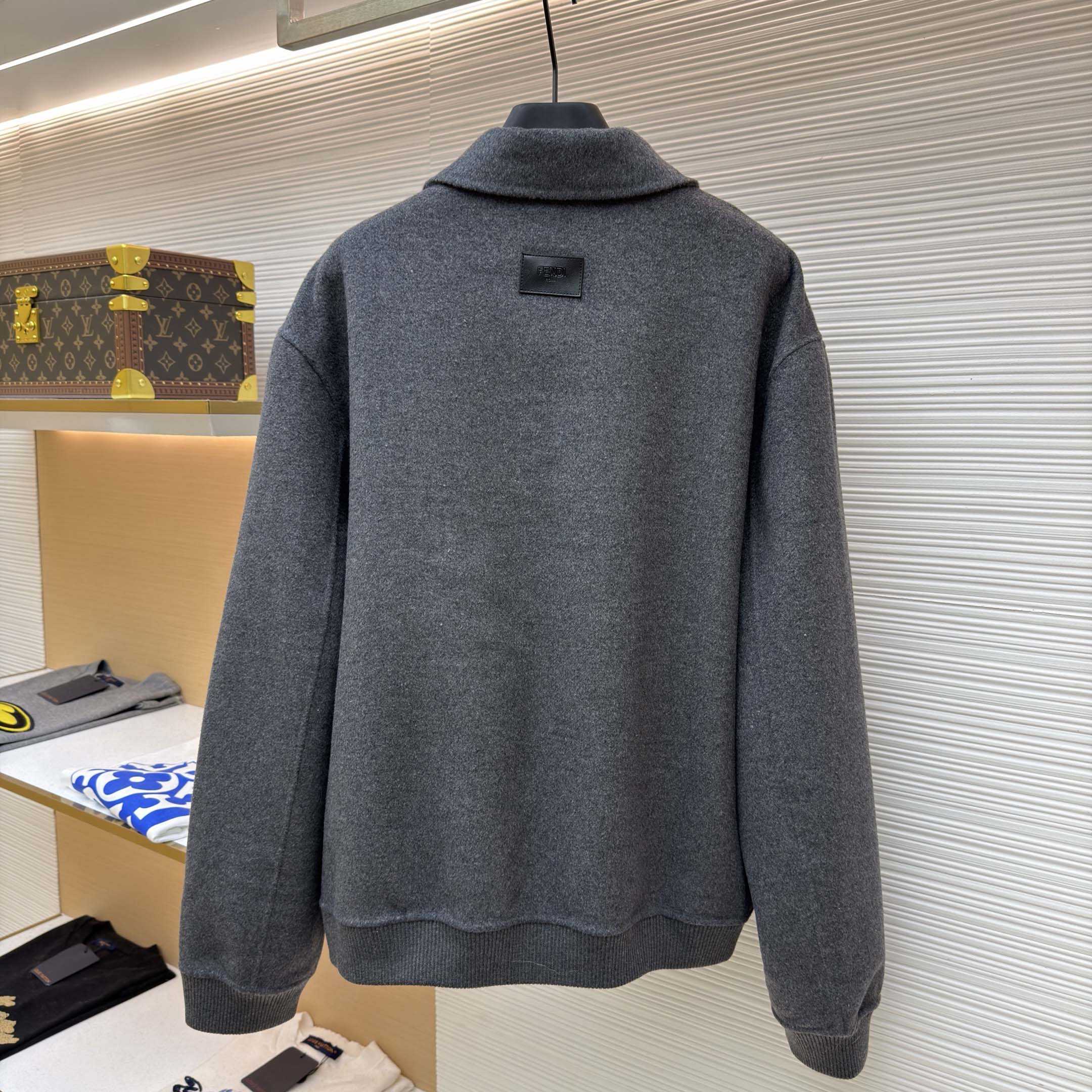 Fendi Gray Wool Blouson - DesignerGu