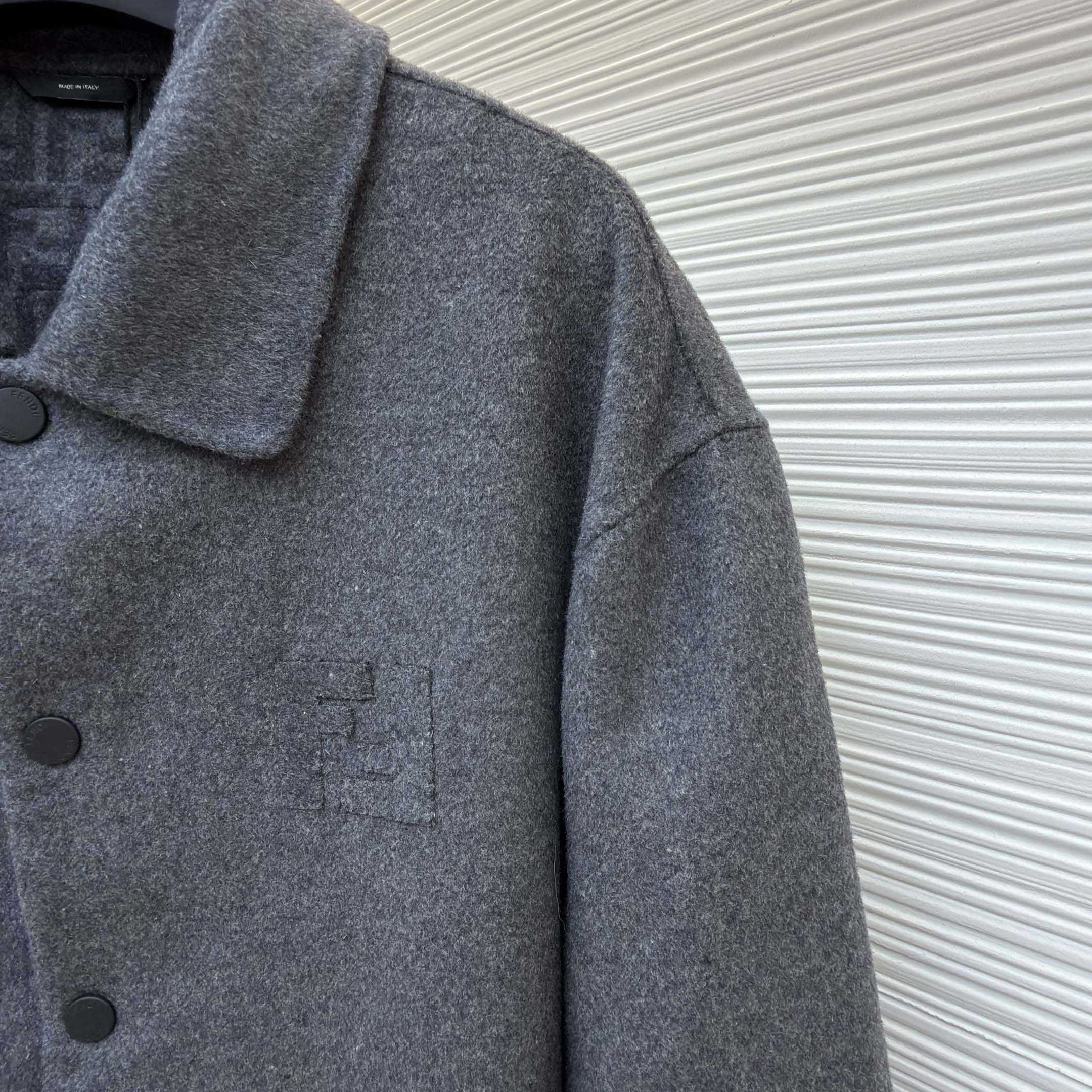 Fendi Gray Wool Blouson - DesignerGu