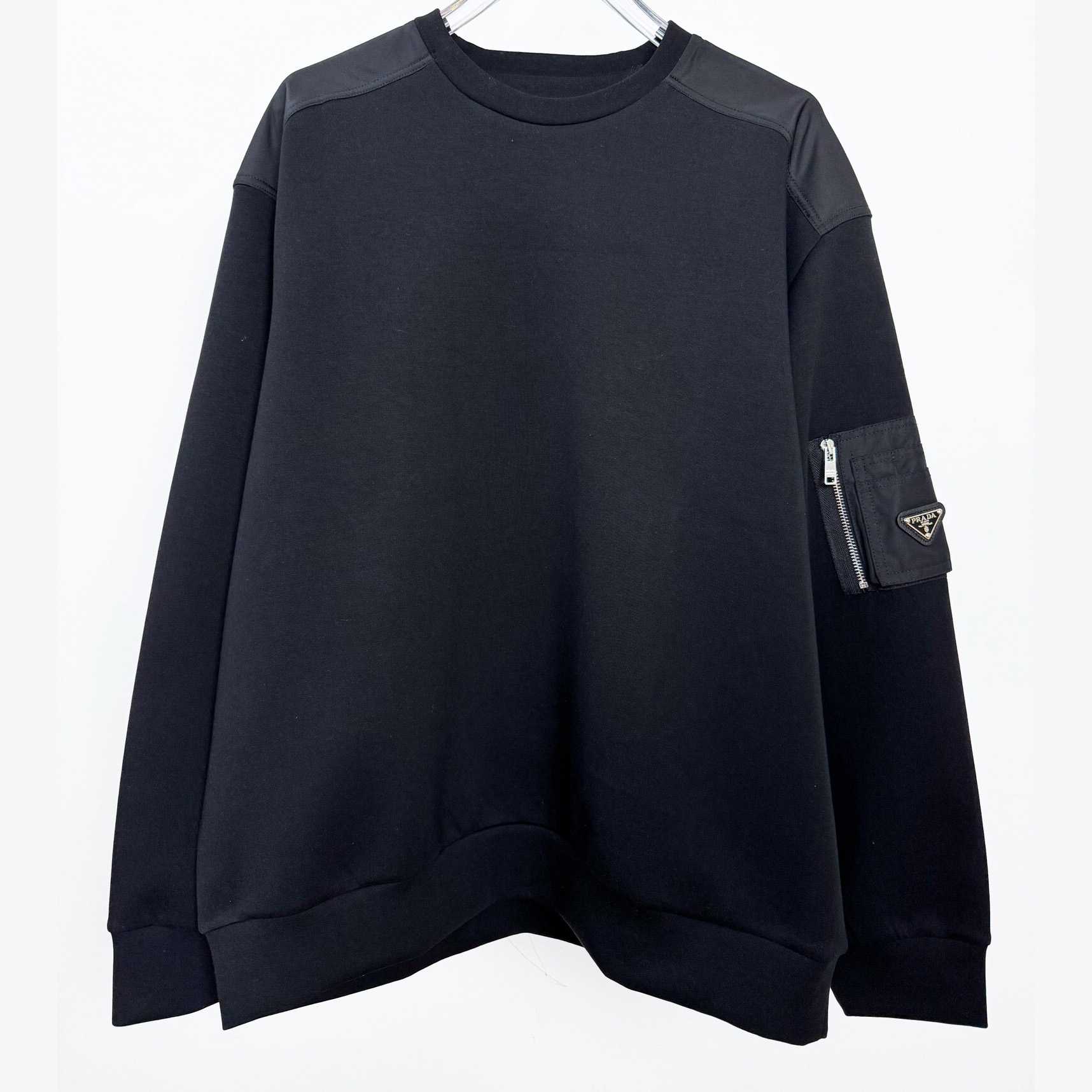 Prada Cotton Fleece And Re-Nylon Sweatshirt - DesignerGu