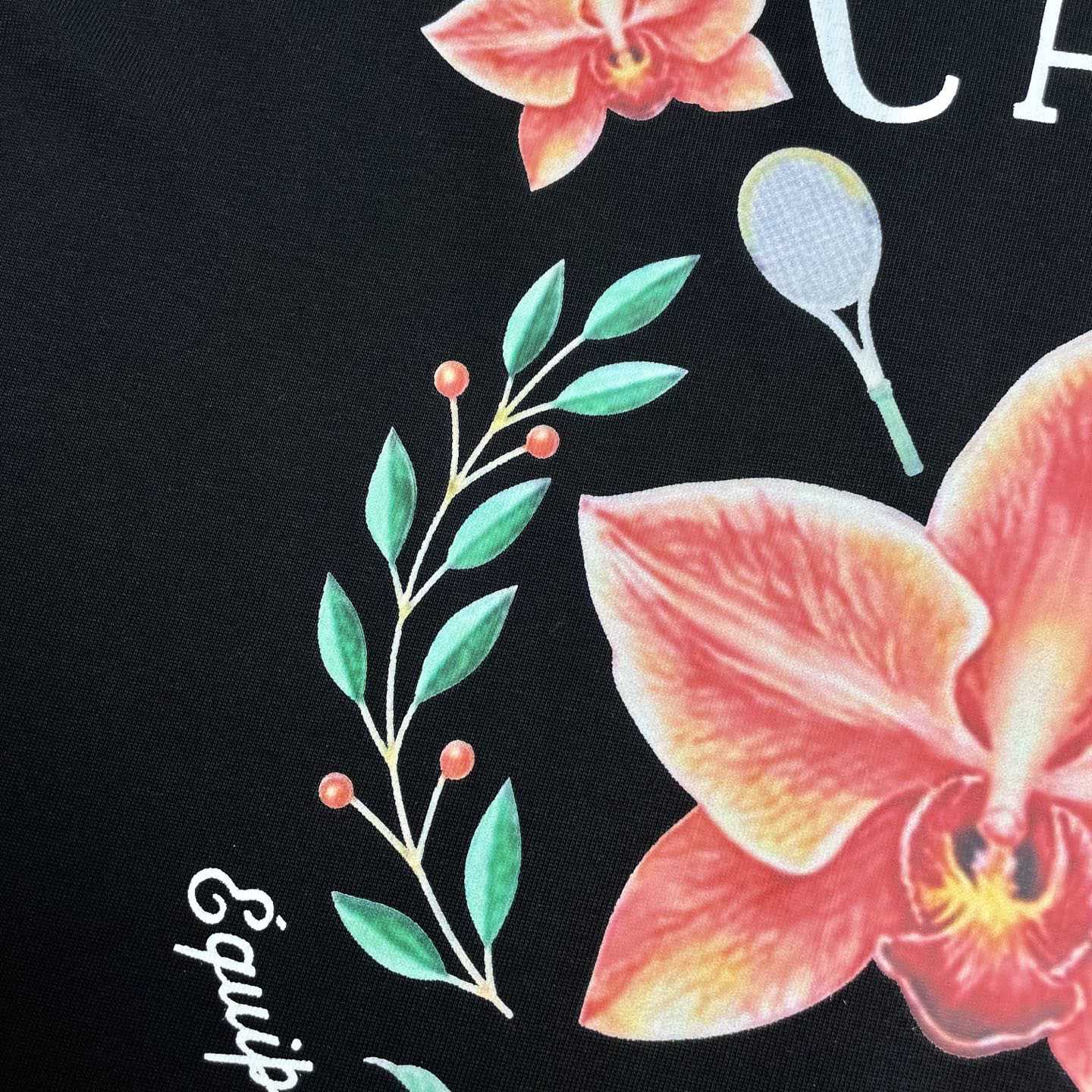 Casablanca Orchid Logo Short Sleeve T‑Shirt C1135 - DesignerGu