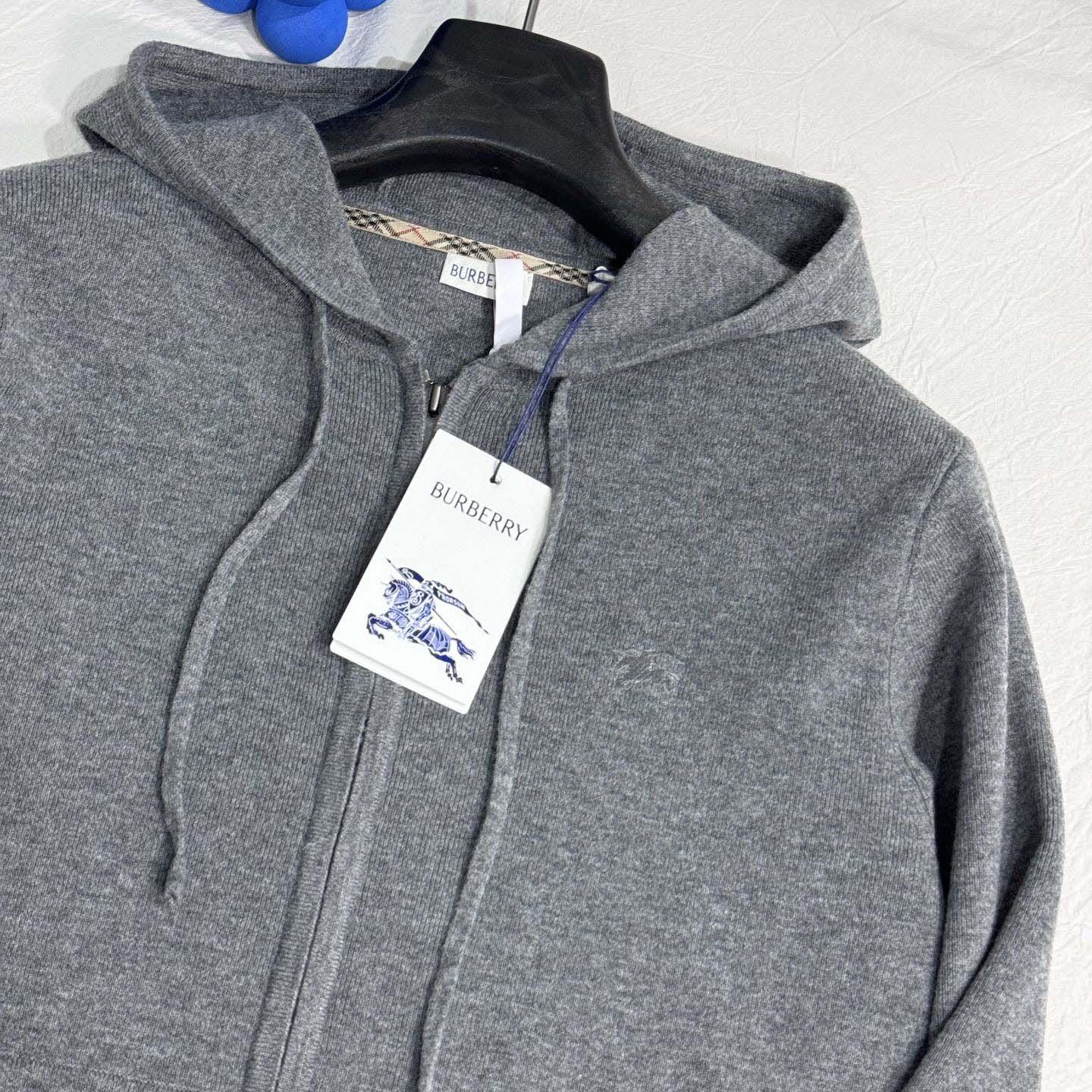 Burberry Cashmere Blend Zip Hoodie - DesignerGu