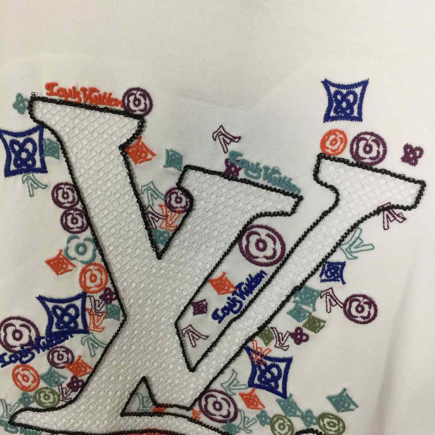 Louis Vuitton Embroidered T-Shirt - DesignerGu