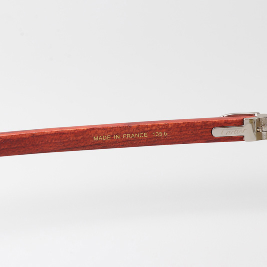 Cartier CT 3524012 Wood Sunglasses Silver Brown - DesignerGu