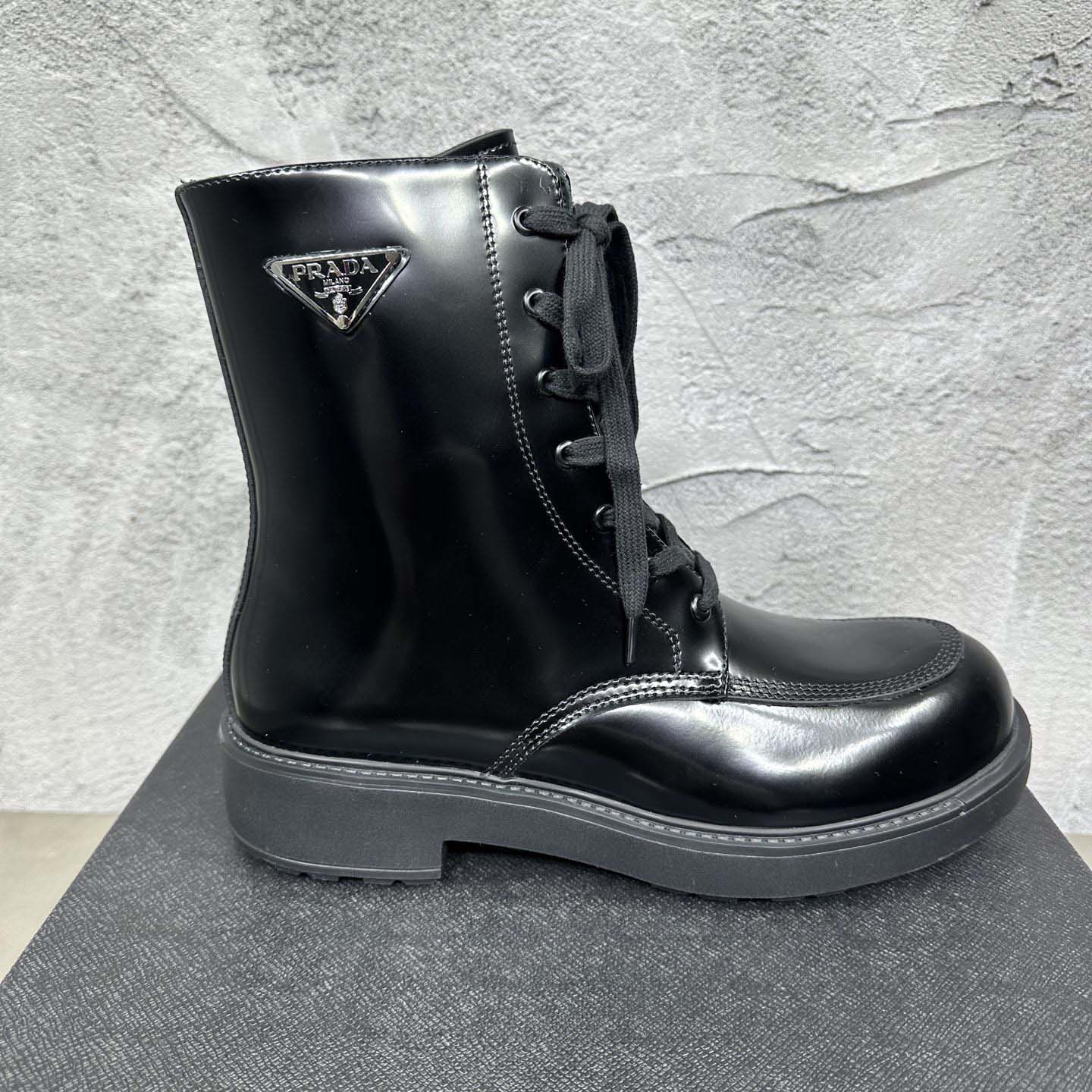 Prada Wmns Brushed Leather Boot 'Black' - DesignerGu