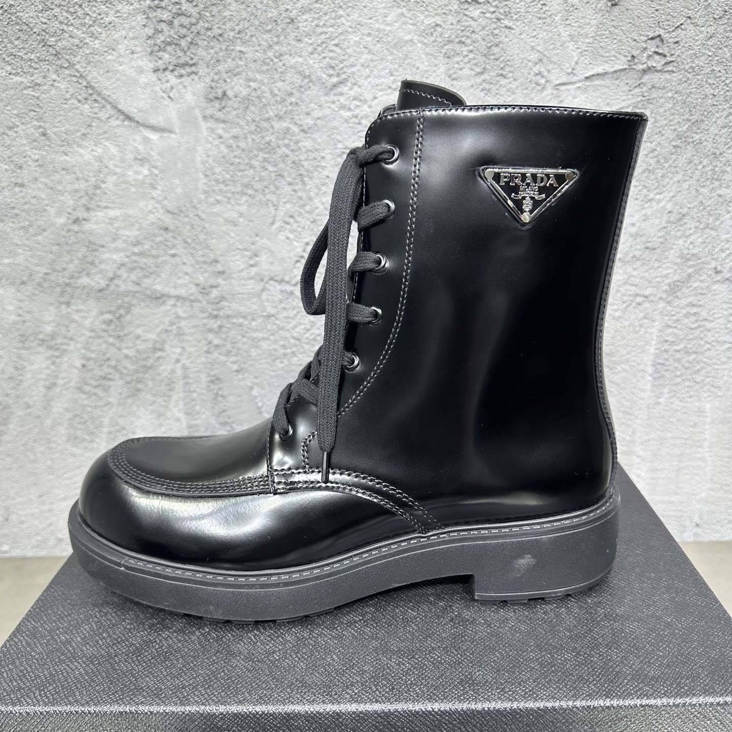 Prada Wmns Brushed Leather Boot 'Black' - DesignerGu