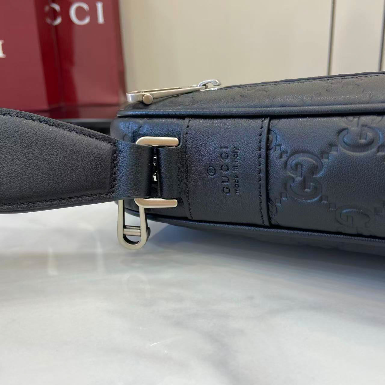 Gucci GG Emblem Small Crossbody Bag 850238 - DesignerGu