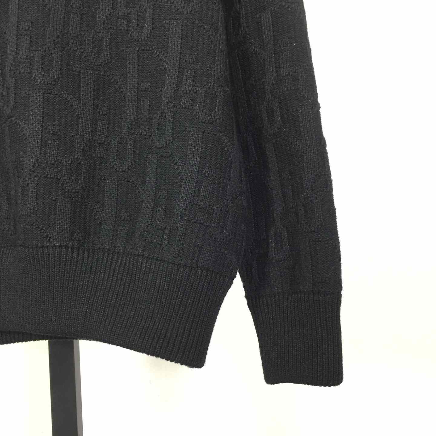 Dior Oblique Sweater Black Cotton-Blend Jacquard - DesignerGu