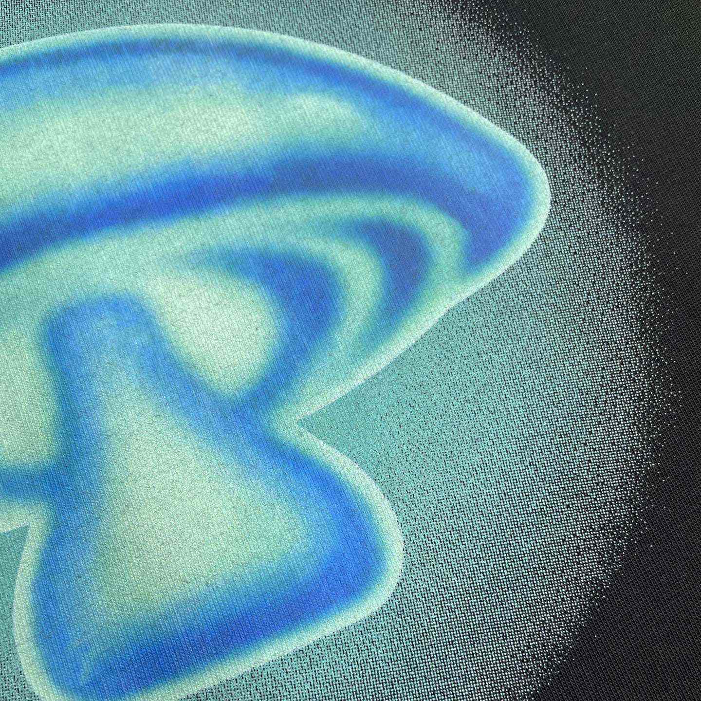 Casablanca Black Airbrush Mushroom Logo Short Sleeve T‑shirt C1127 - DesignerGu